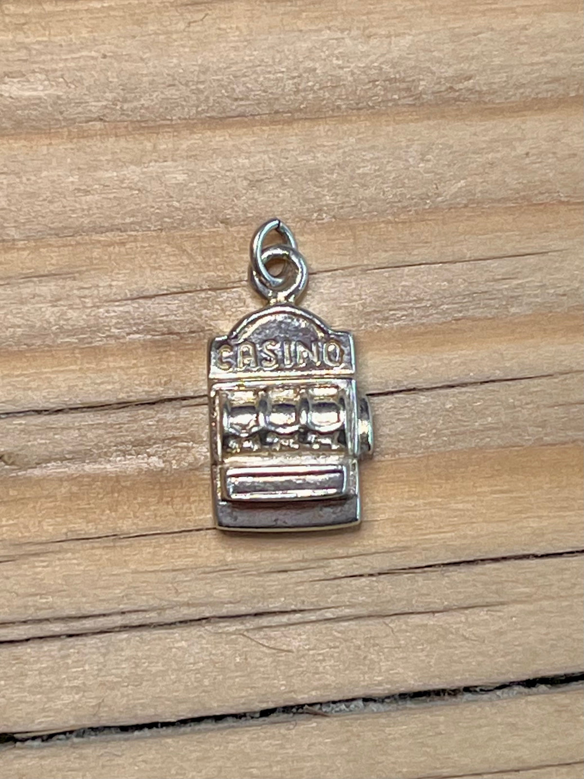 Small Casino Slot Machine GATHA 925 Sterling Silver Pendant