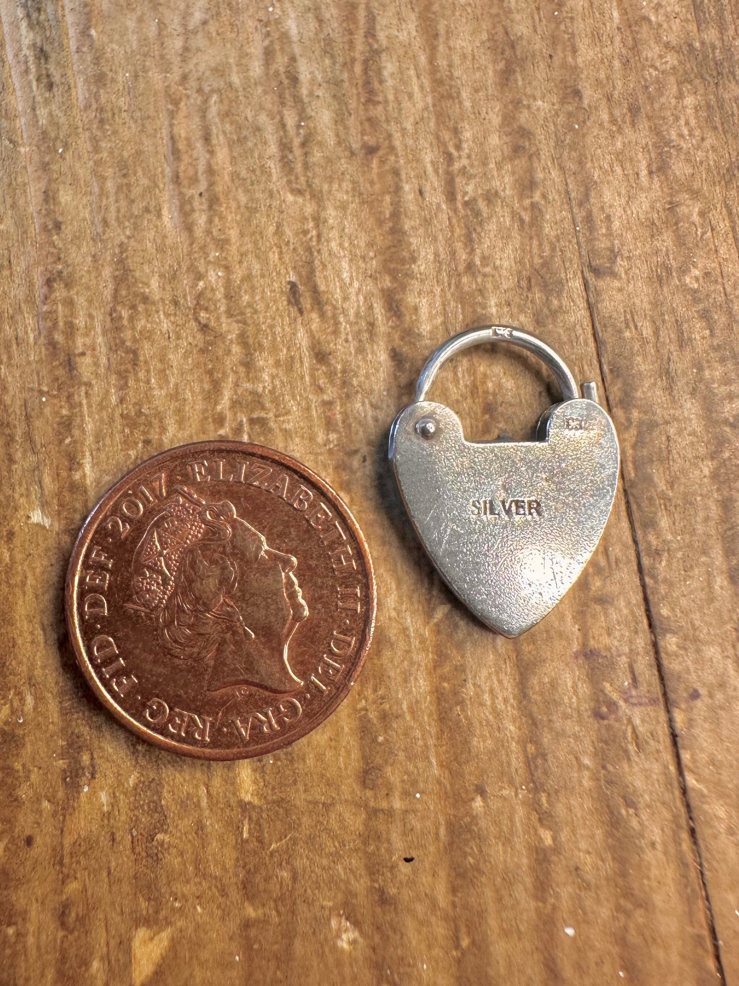 Heart Padlock 1968 925 Sterling Silver Pendant