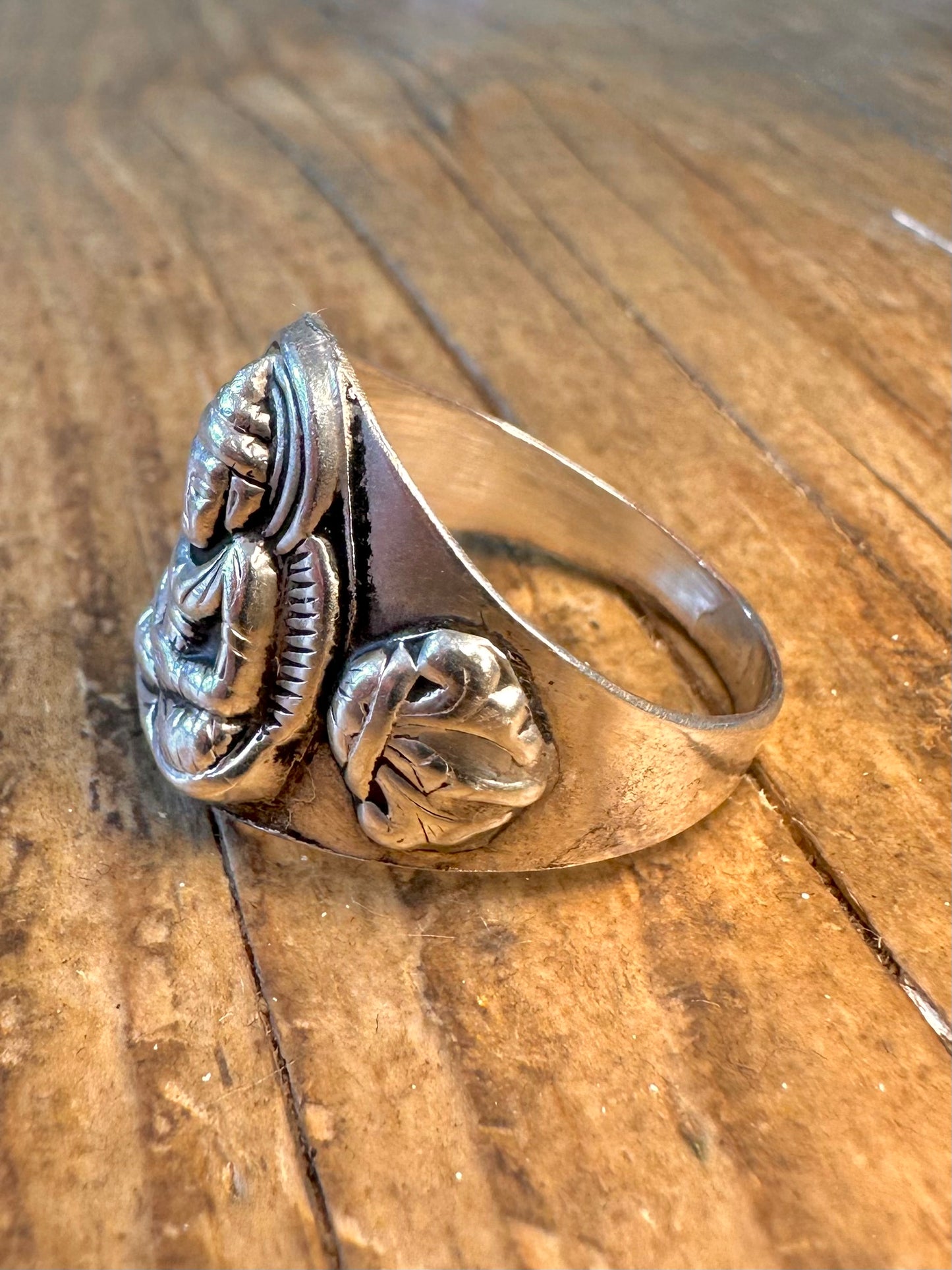 Buddah Meditation 925 Sterling Silver Size W1/2 Ring