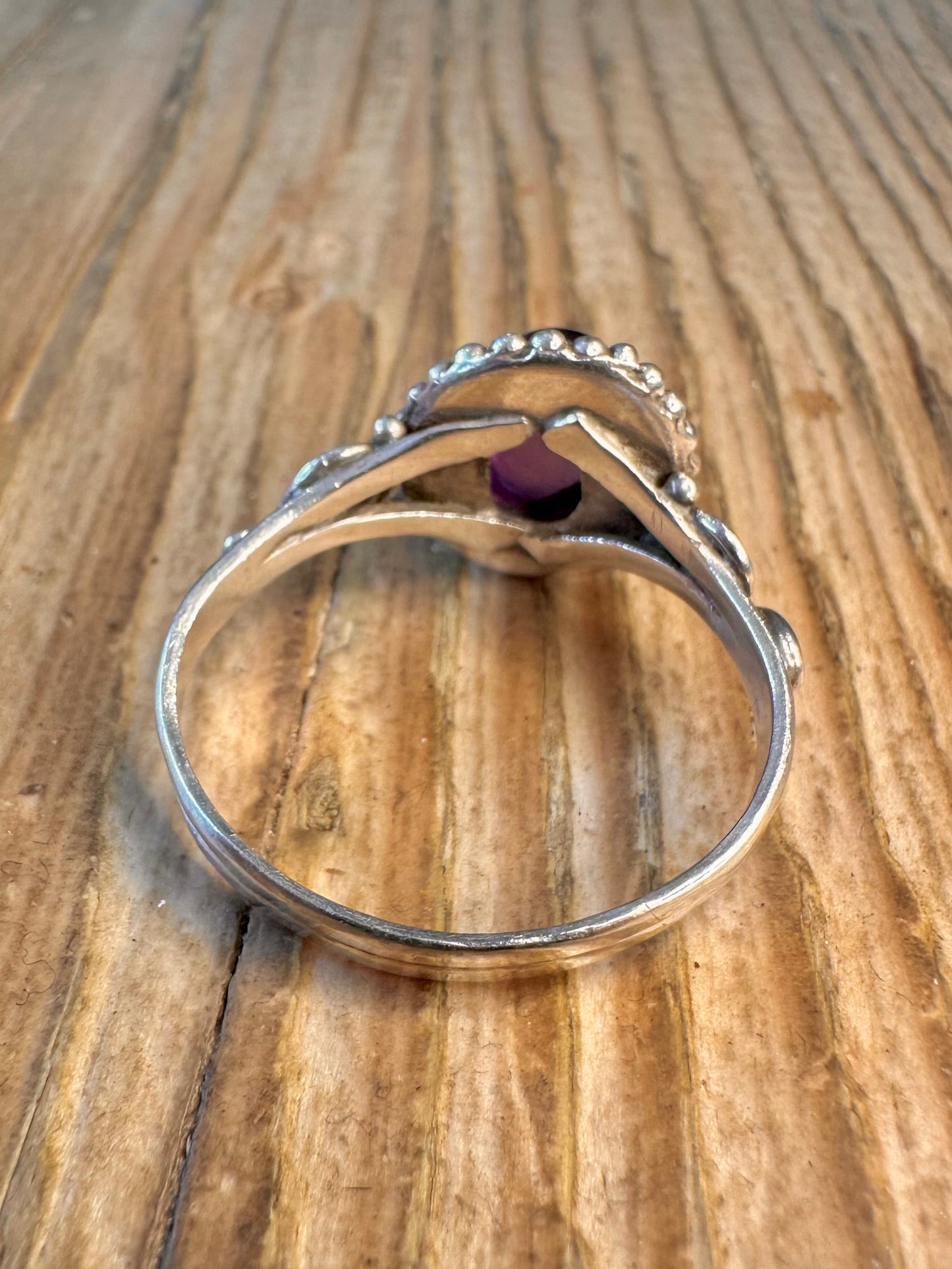 Amethyst Swirl 925 Sterling Silver Size Y Ring