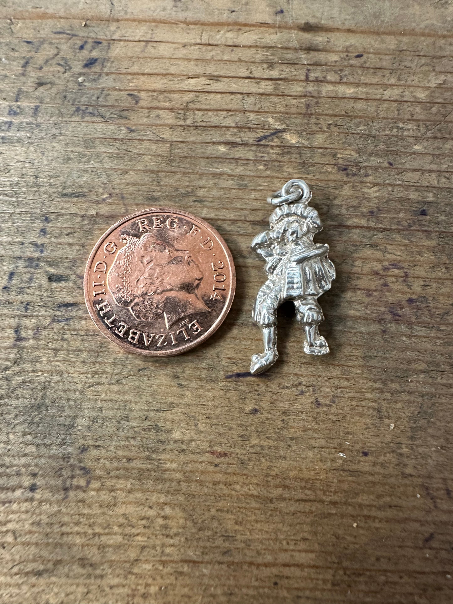 Vintage Jester Charm Silver Pendant