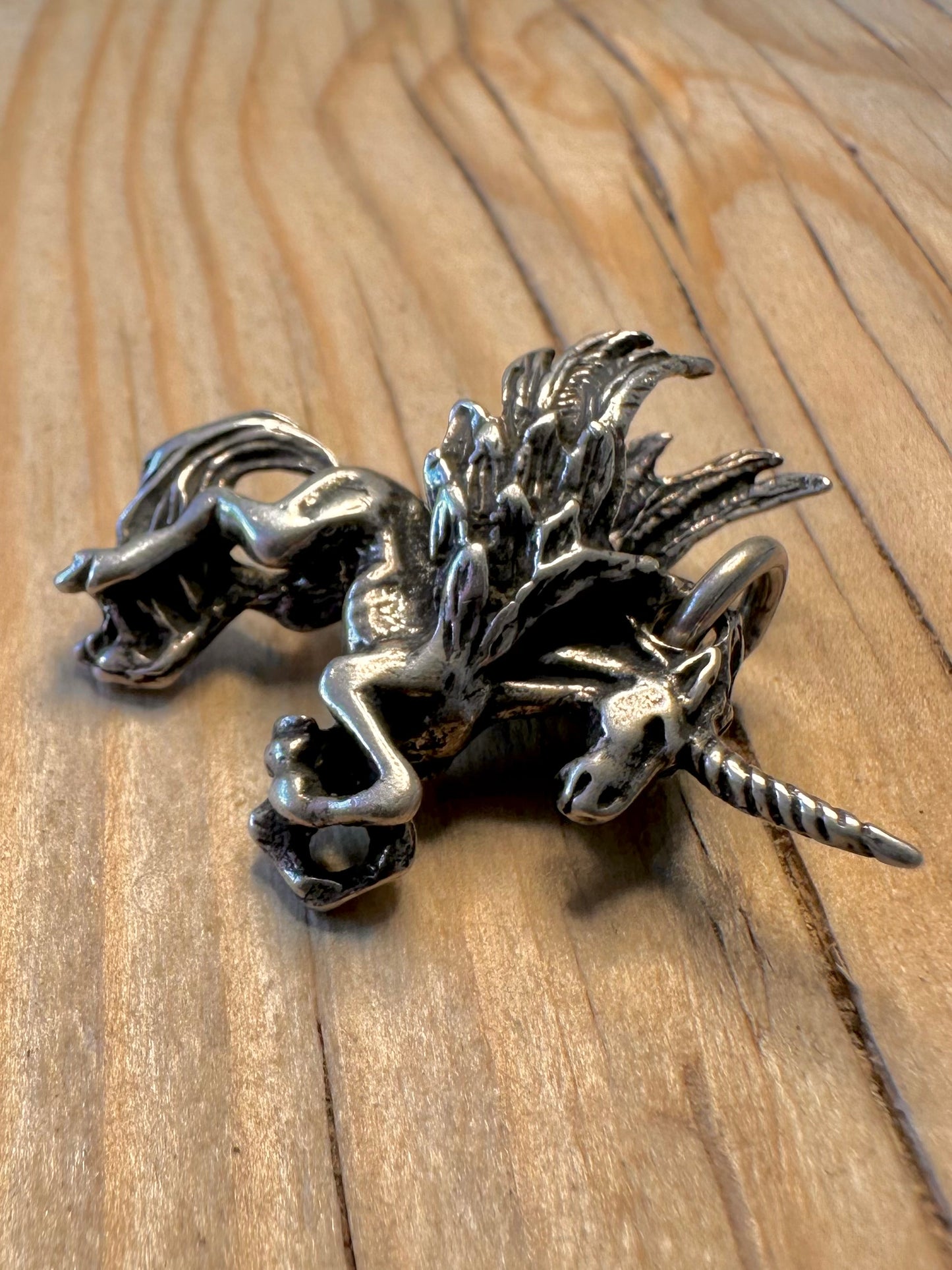 Vintage Pegasus 925 Silver Pendant