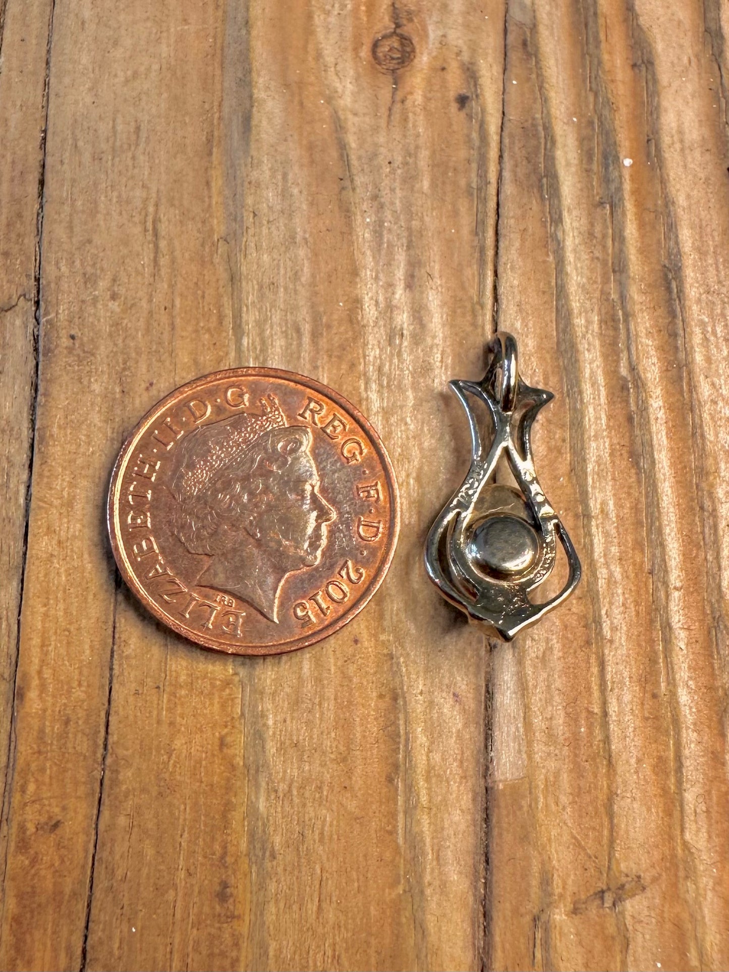 Blue Opal Gold on 925 Sterling Silver Pendant