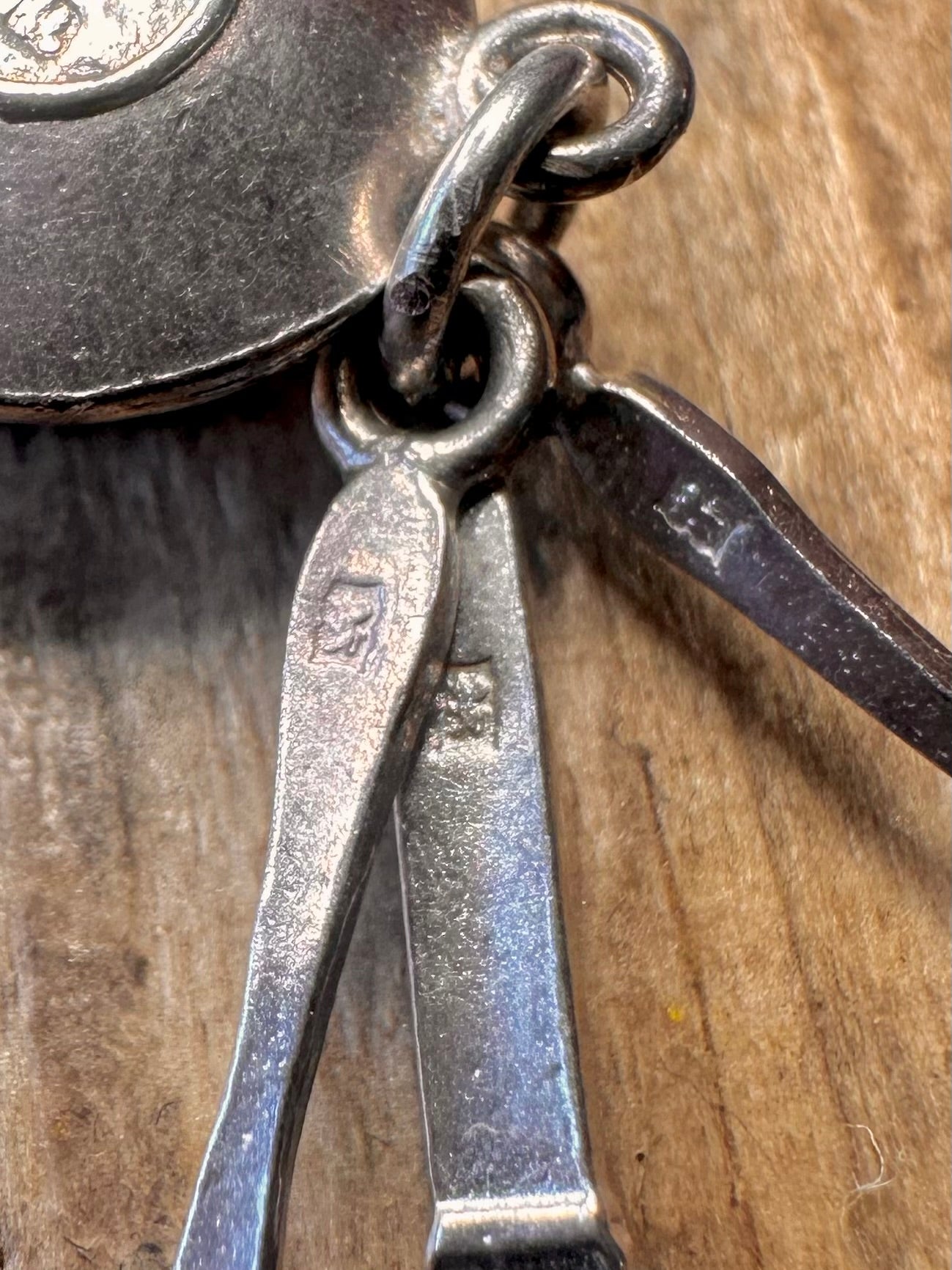 Nuvo 1993 Teacup and Cutlery 925 Sterling Silver Charm Pendant