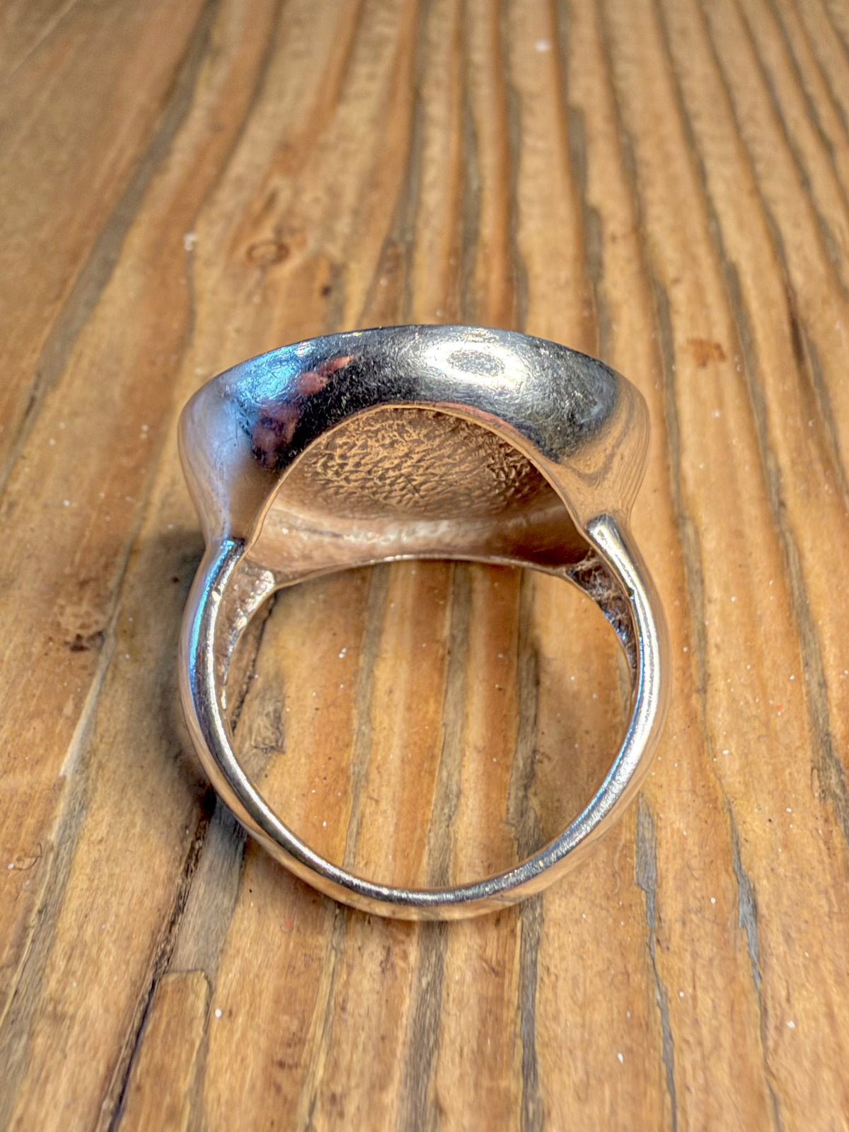 Modernist Disc 925 Sterling Silver Size R1/2 Ring