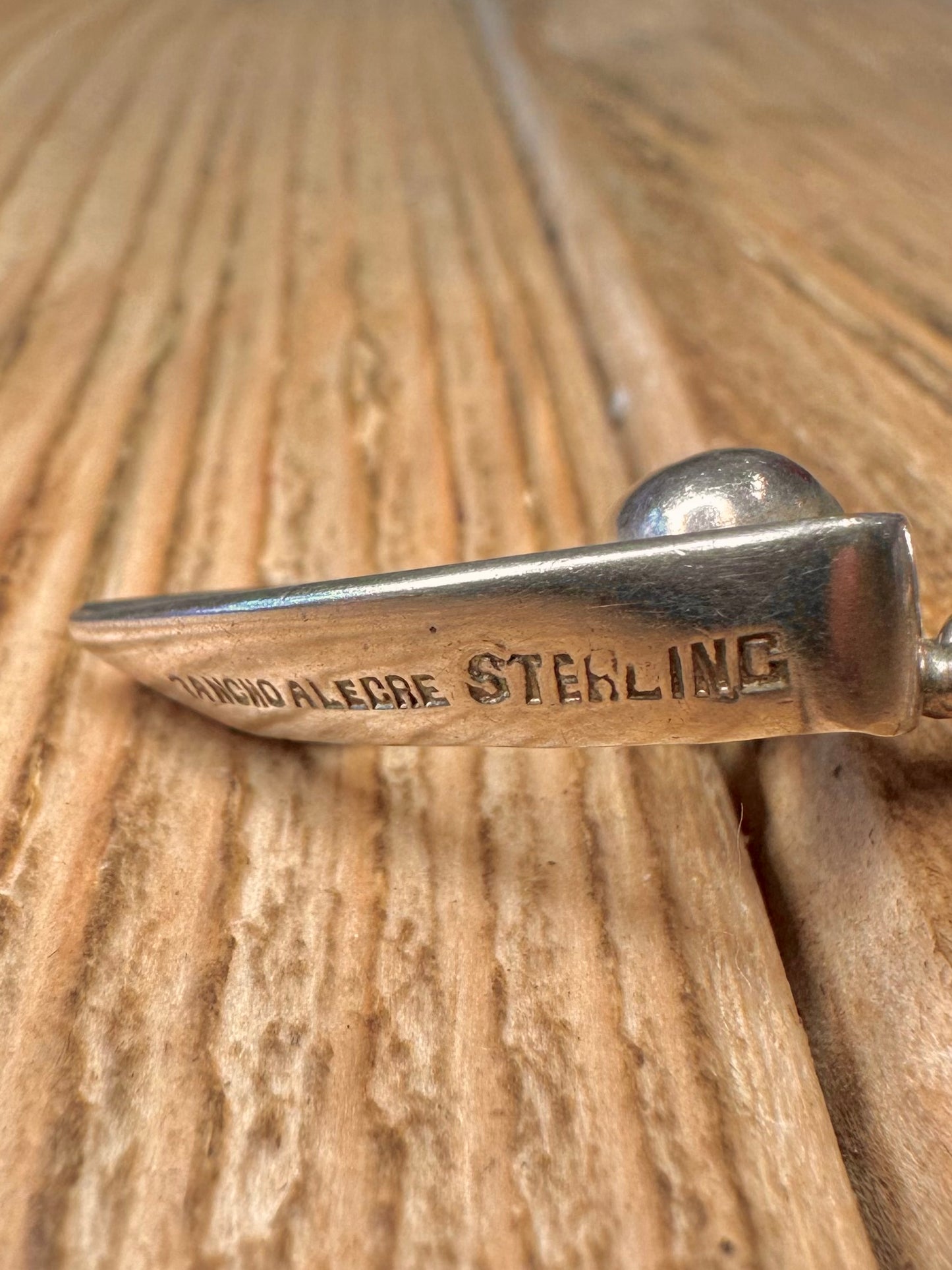 Vintage Rancho Alegre Miguel Martinez Modernist Screw On 925 Sterling Silver Earrings