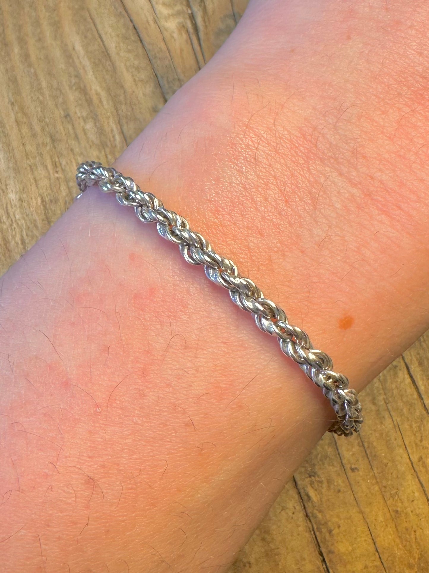 Rope Chain 925 Sterling Silver 7.5 inch Bracelet