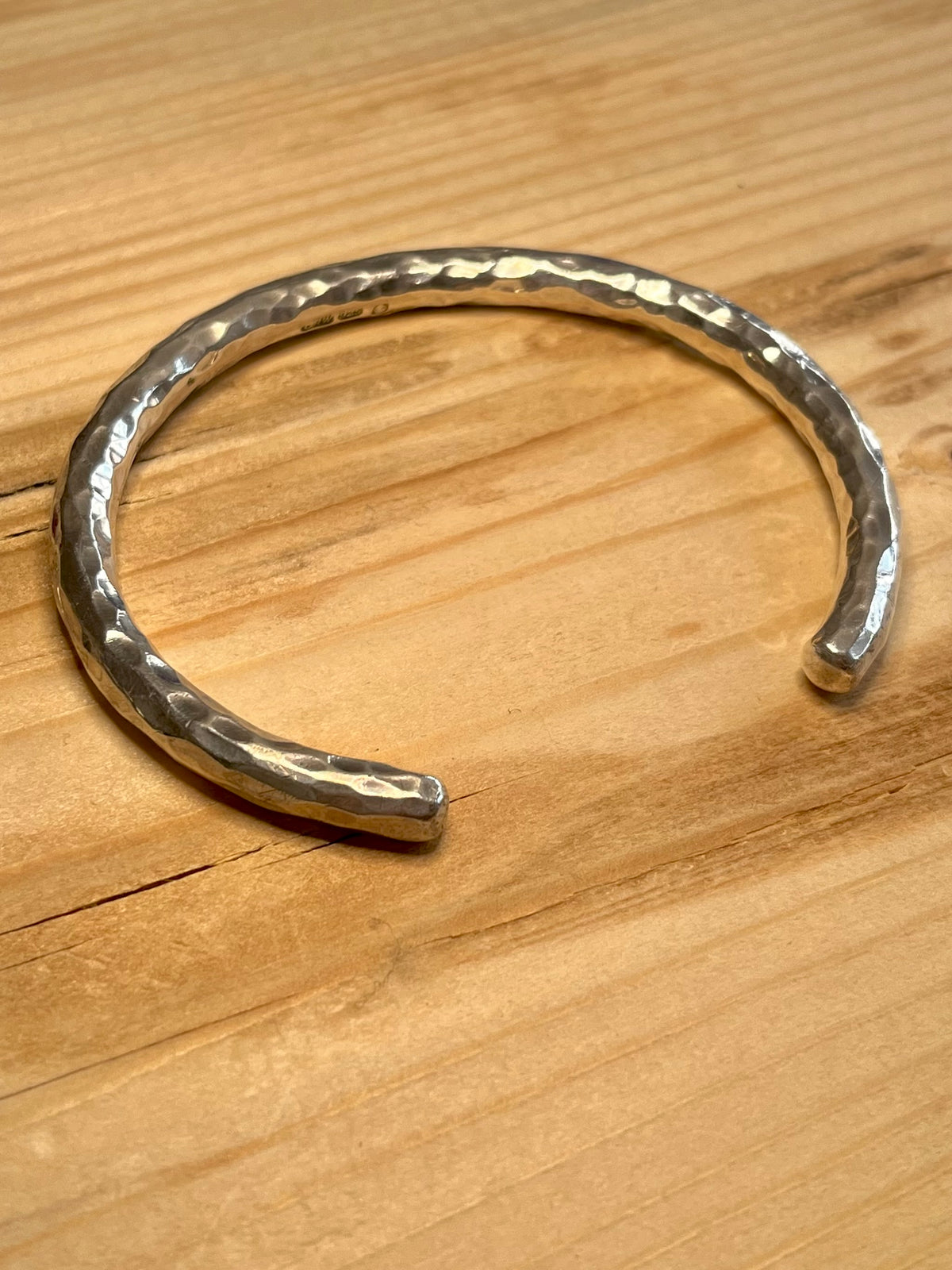 Hammered Torque Maker GRW Heavy 925 Sterling Silver Bangle