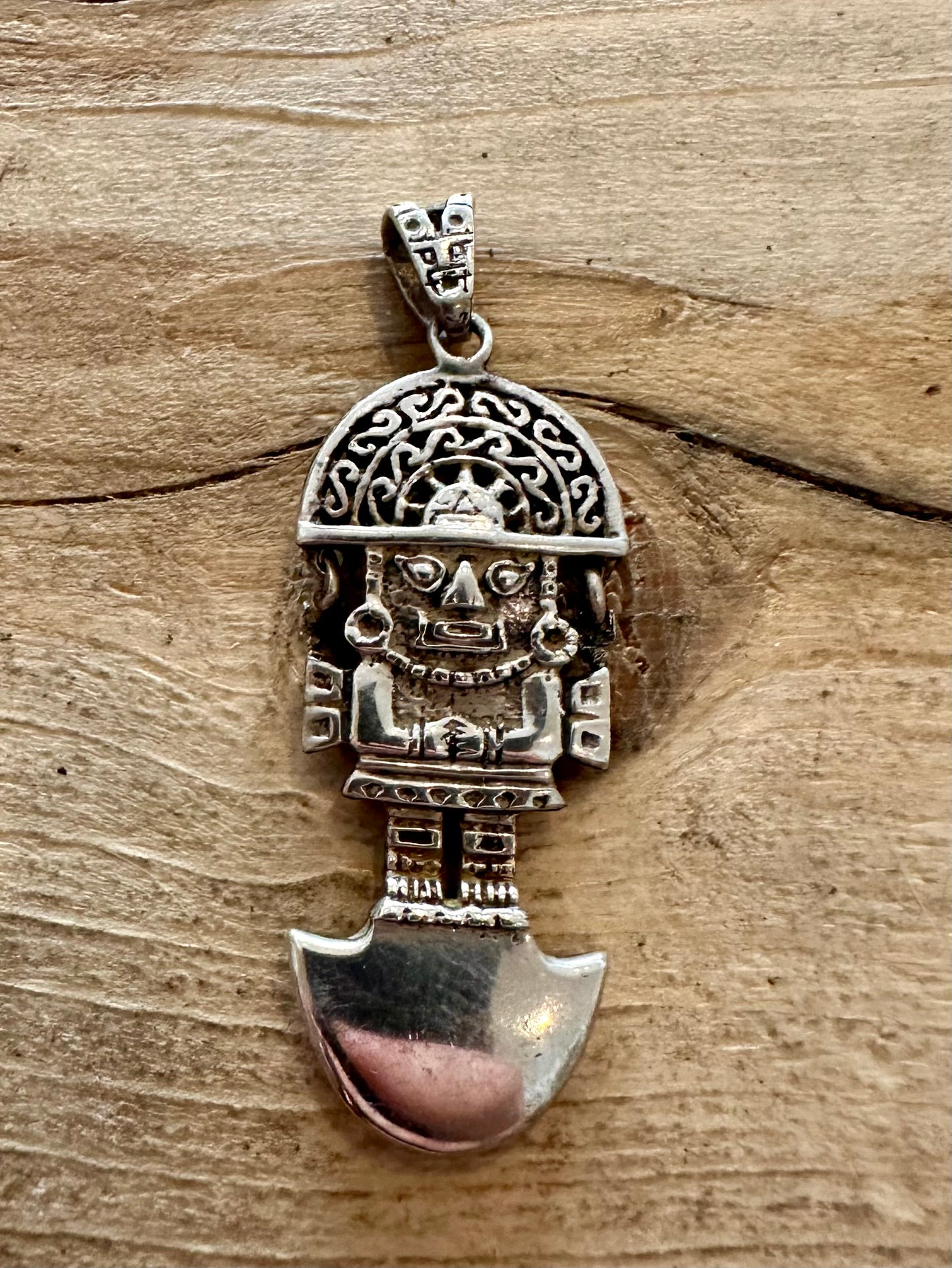 Vintage Peruvian Tumi Inca 950 Silver Pendant