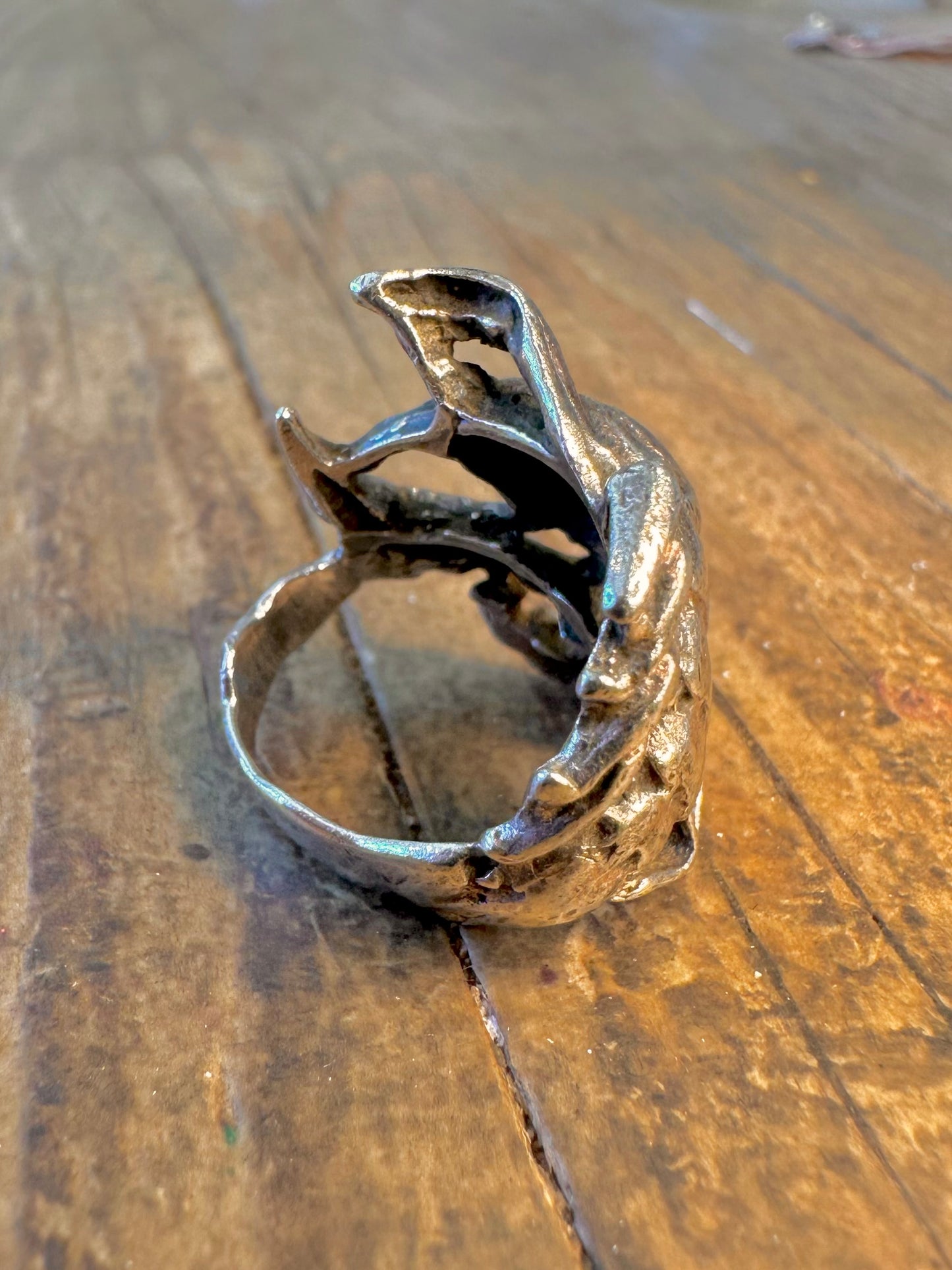 Scorpion Overlapping 925 Sterling Silver Size G1/2 Ring
