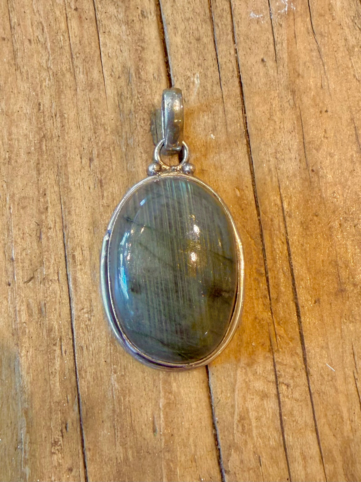 Labradorite Chunky Statement 925 Sterling Silver Pendant