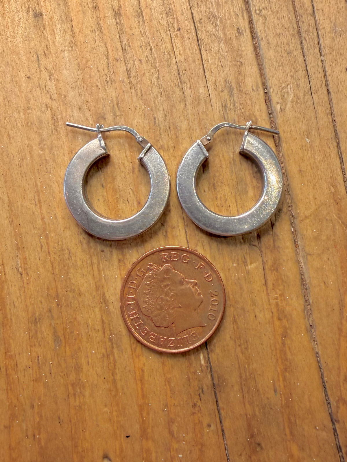 Chunky Square Rounded Hoops Italian 925 Sterling Silver Earrings