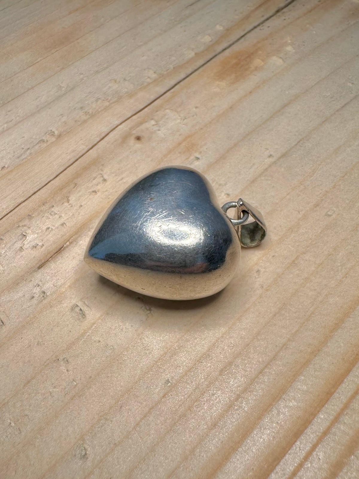 Chunky Heart Chime Hevaavy925 Sterling Silver Pendant