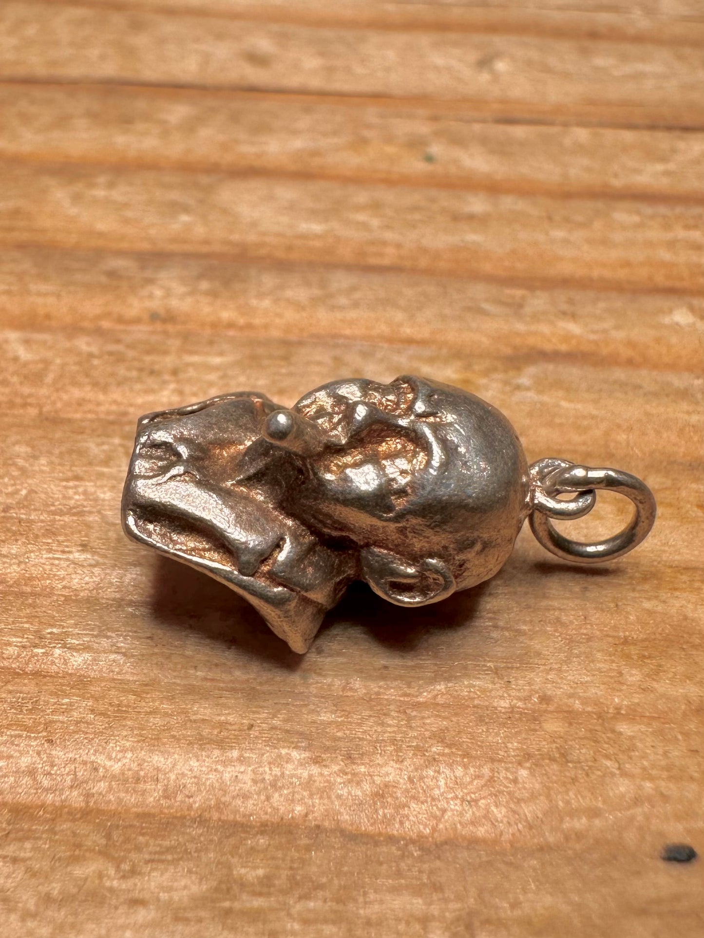 Vintage Winston Churchill Bust 925 Sterling Silver Charm Pendant