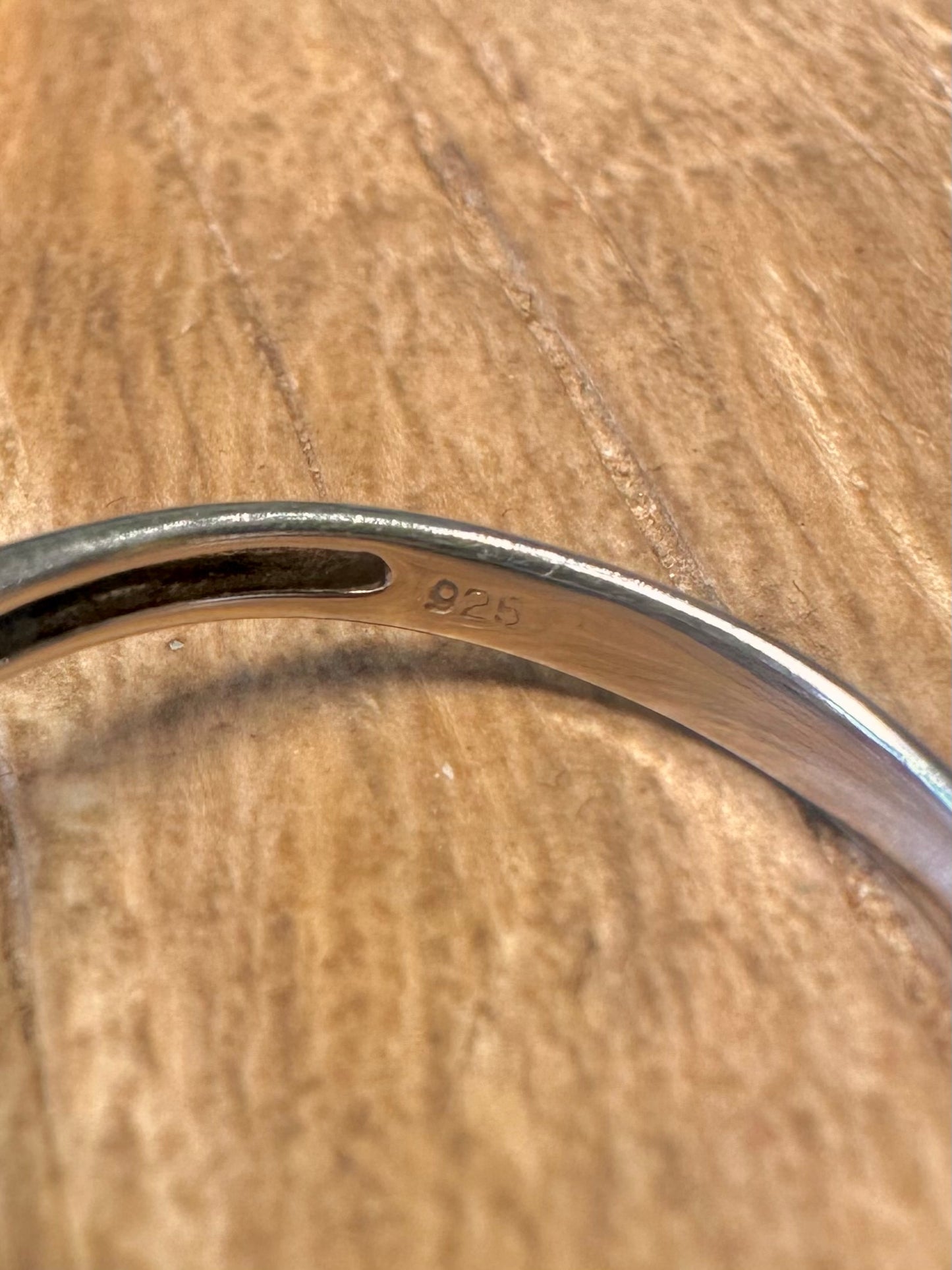 Vintage Tanzanite Cluster 925 Sterling Silver Size Q1/2 Ring