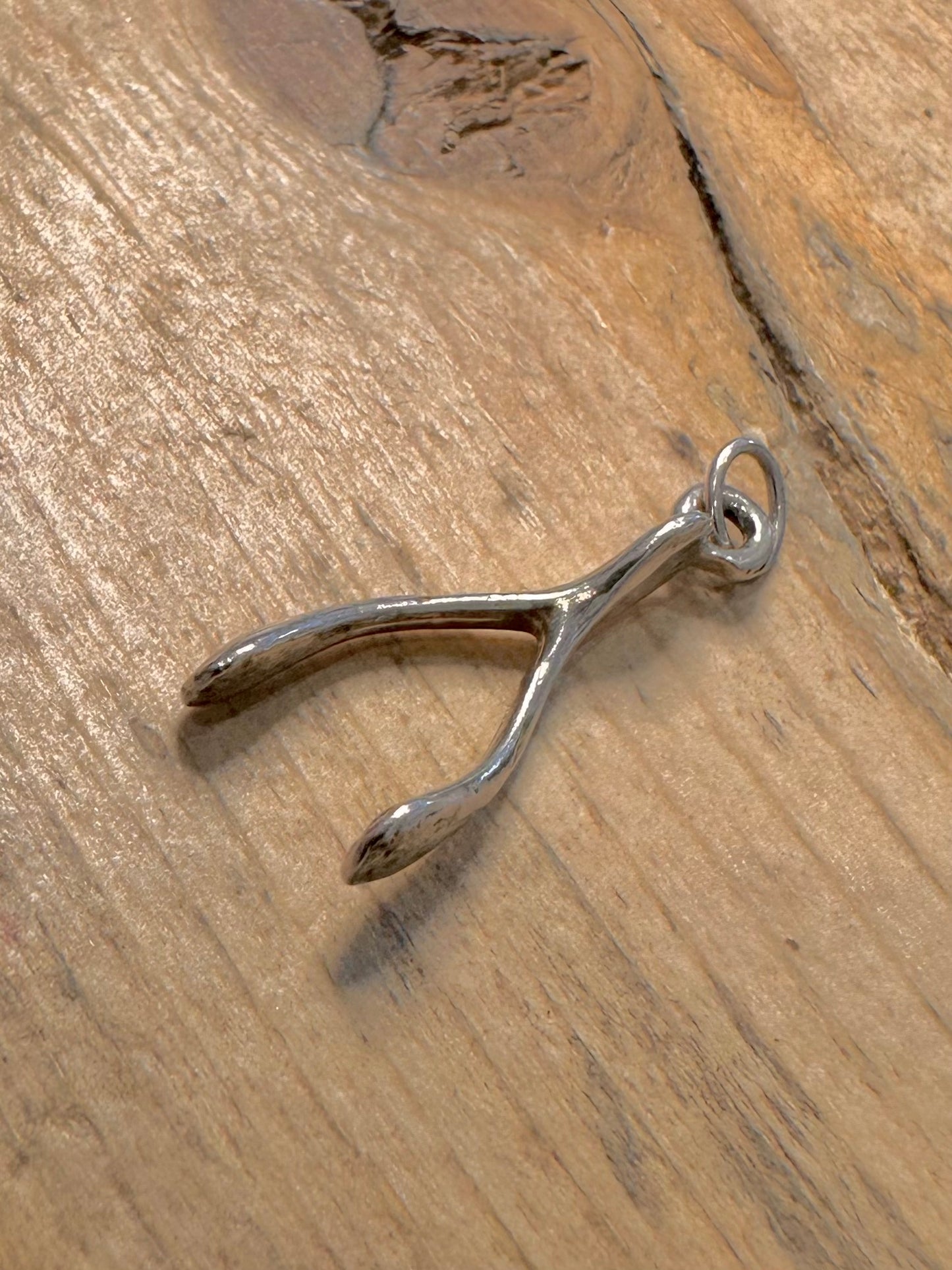 Vintage Wishbone 925 Silver Pendant