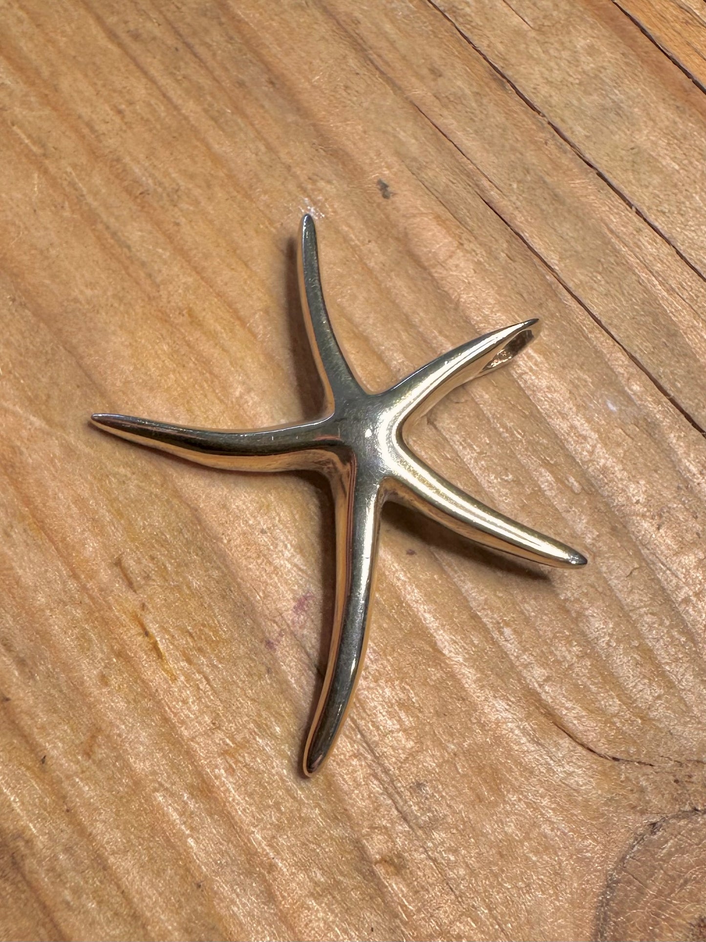Vintage Star Gold on 925 Sterling Silver Pendant