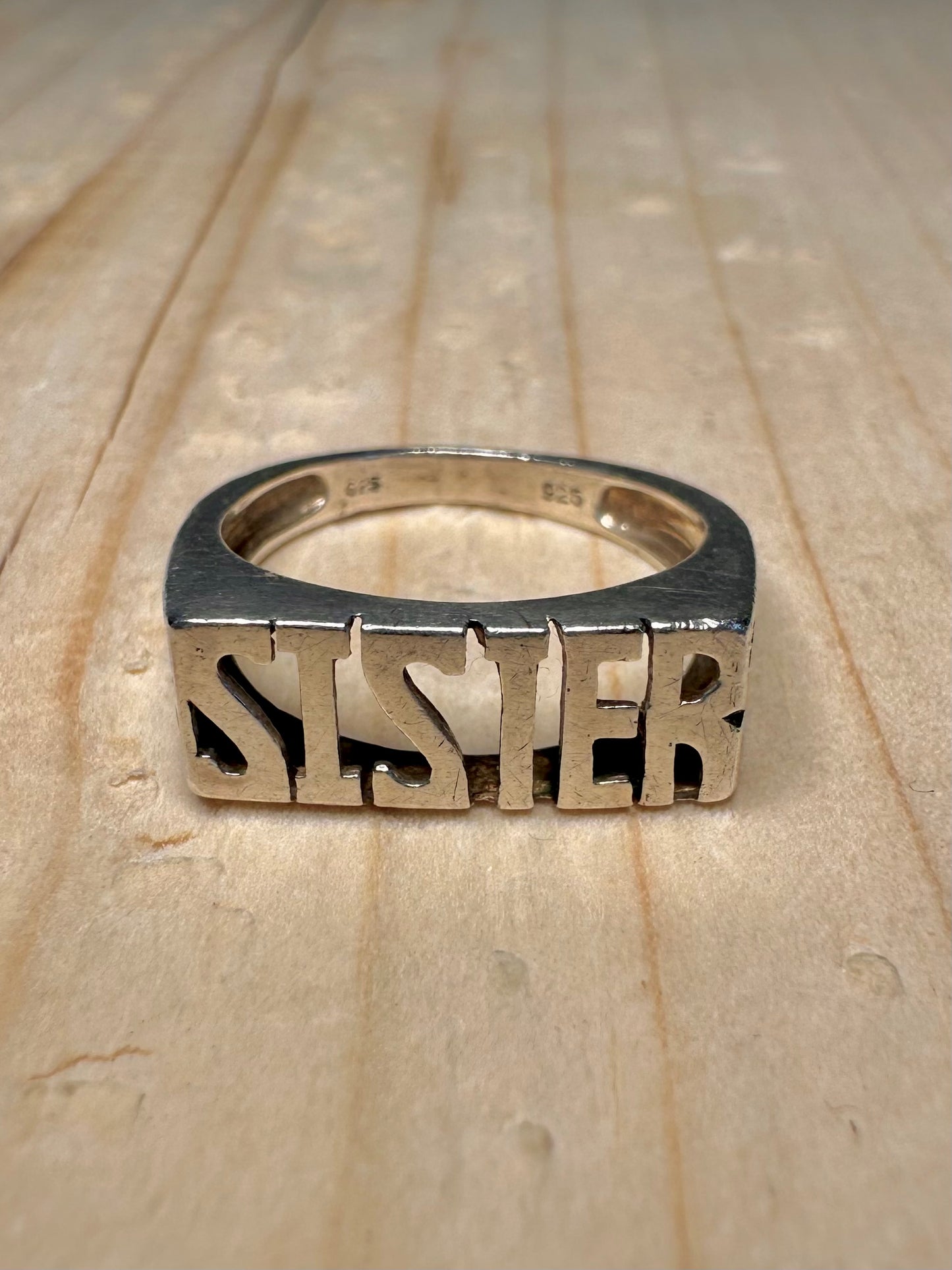 Sister 925 Sterling Silver Size U Ring