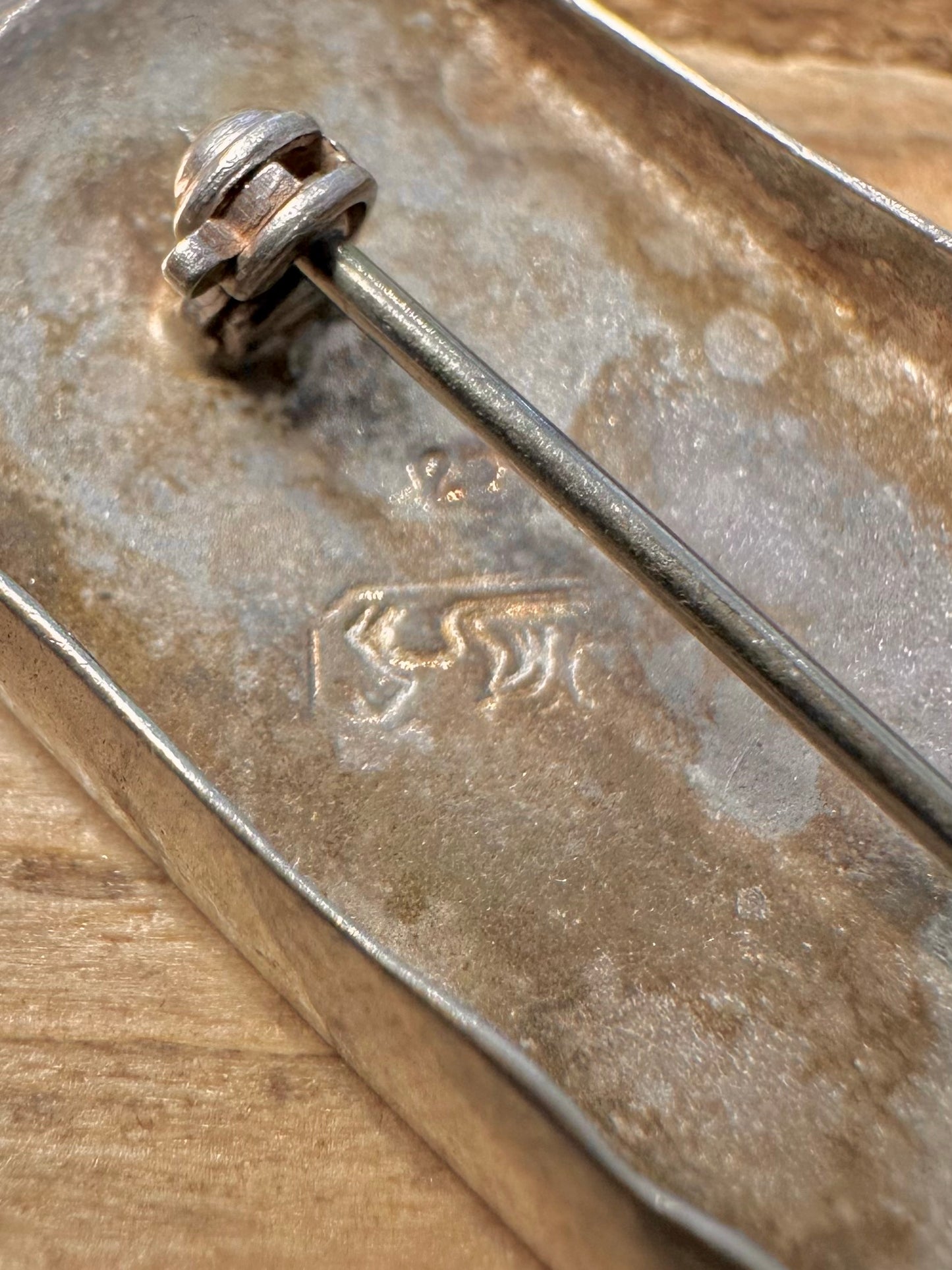 Vintage UFO Bar 925 Silver Brooch