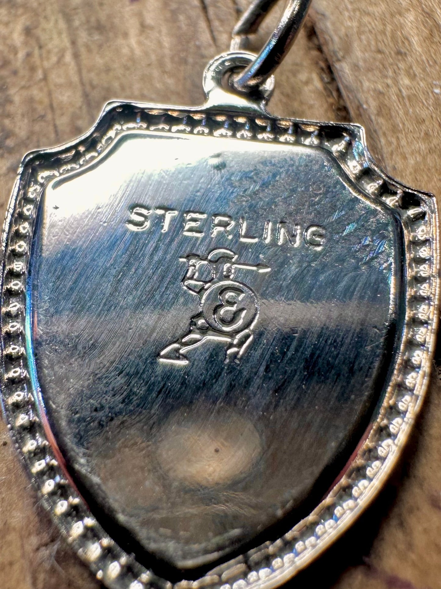 California Crest Enamel 925 Sterling Silver Charm Pendant