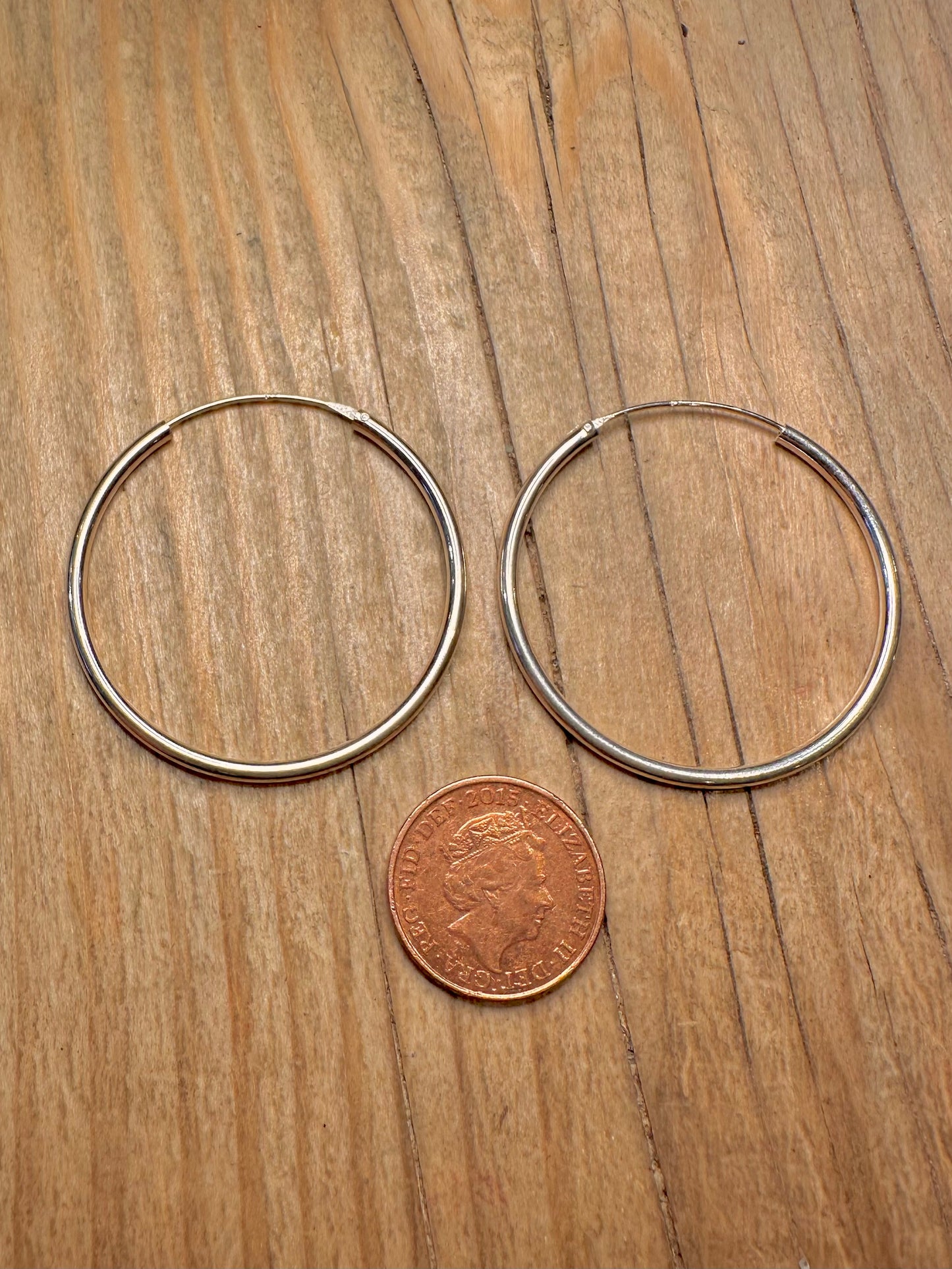 Modernist Hoops 925 Sterling Silver Earrings