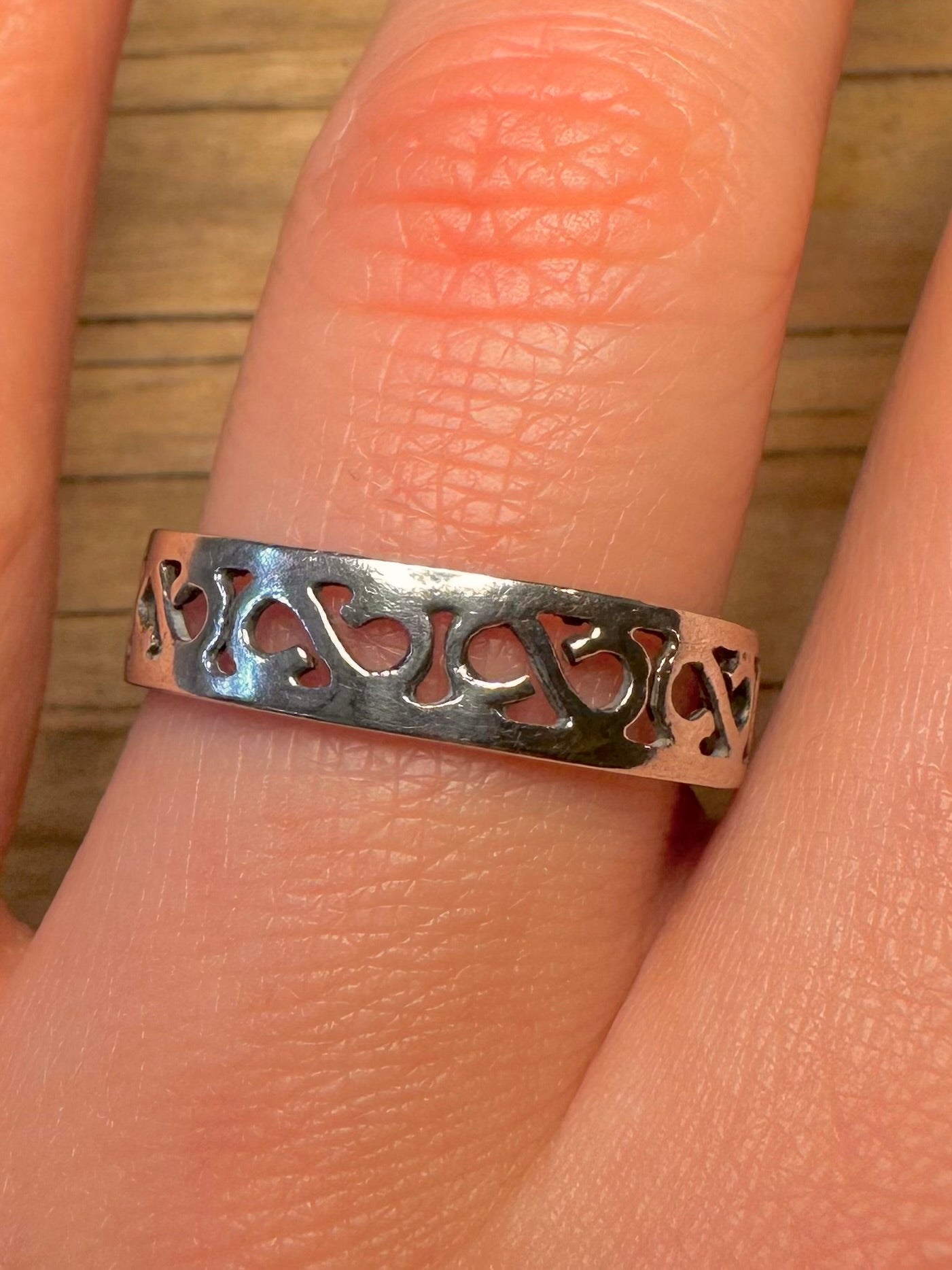 Vintage Infinity Band 925 Sterling Silver Size U1/2 Ring