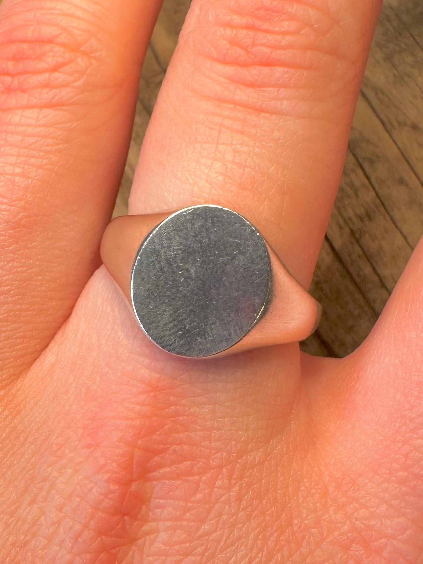 Signet Plain 925 Sterling Silver Size V1/2 Ring