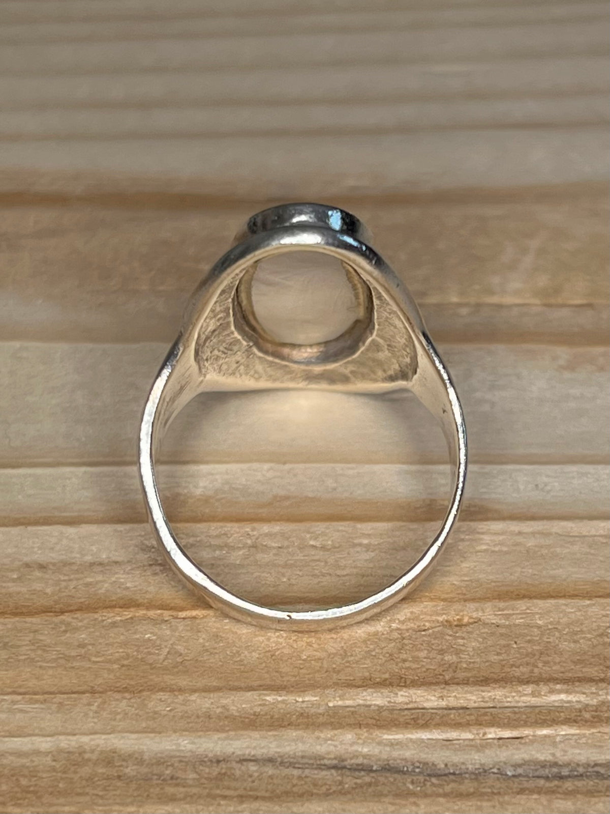 Mother of Pearl Oval 925 Sterling Silver Size T Ring