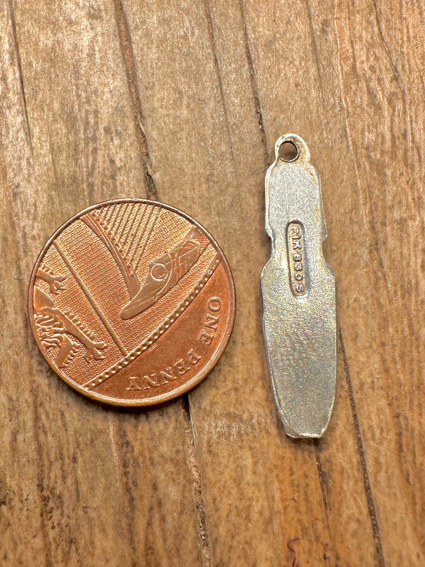 Vintage Norwegian EIK Easter Island Aku Aku 830 Silver Pendant