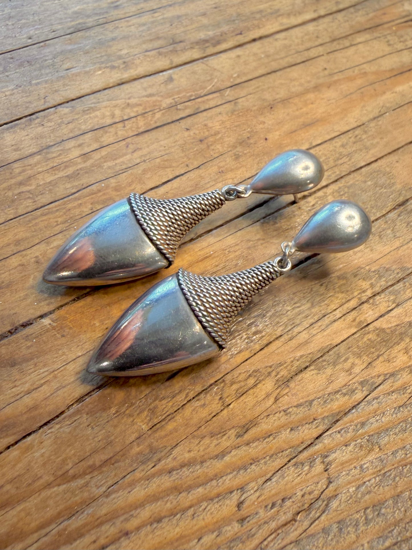 Arrowhead Style Dangle Boho 925 Sterling Silver Earrings