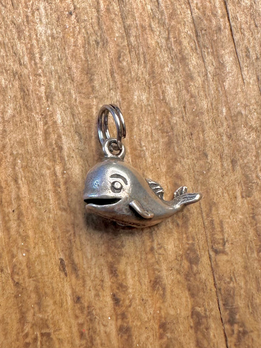 Whimsical Whale 925 Sterling Silver Charm Pendant