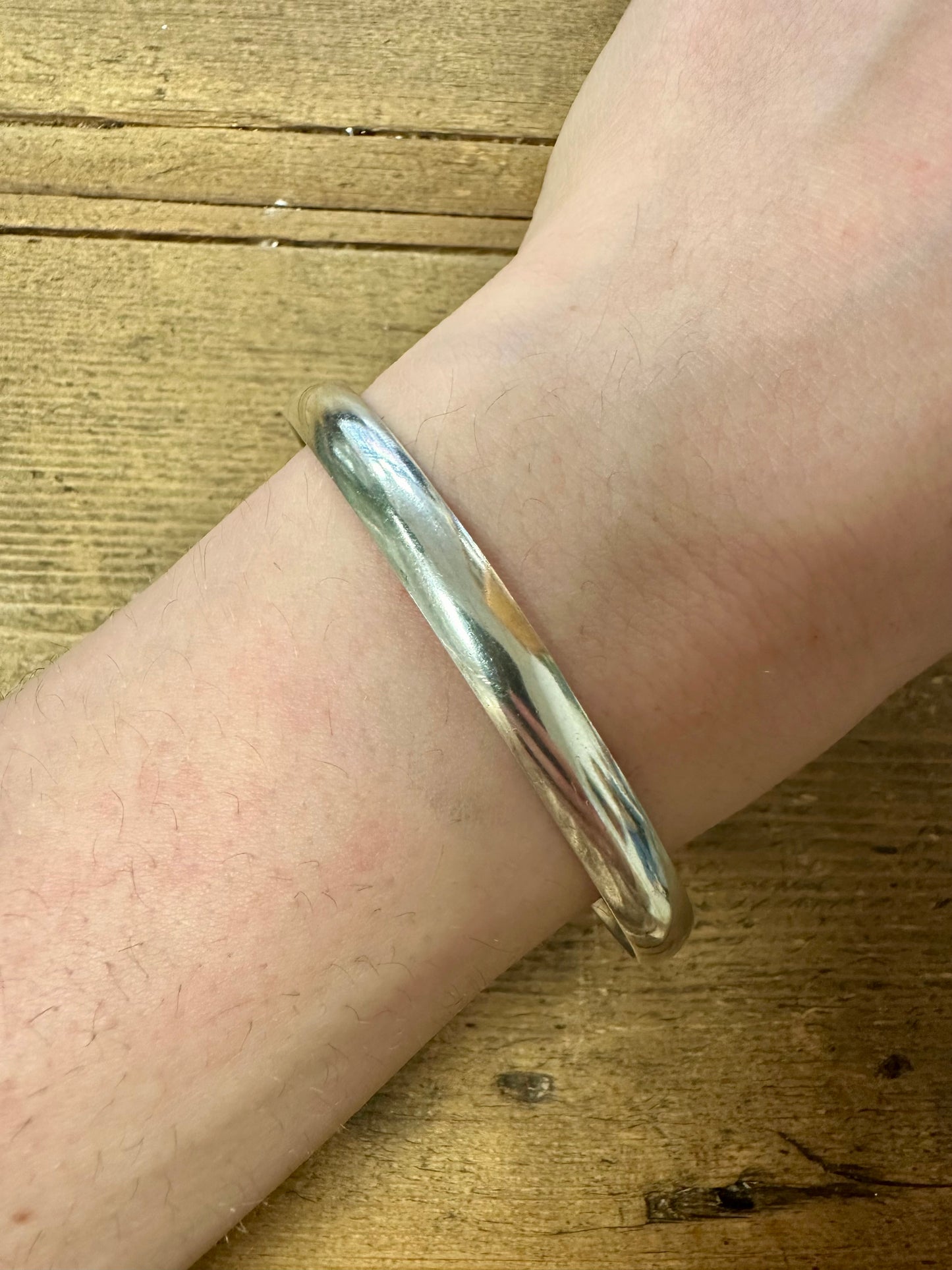 Vintage Torque Cuff 925 Silver Bangle