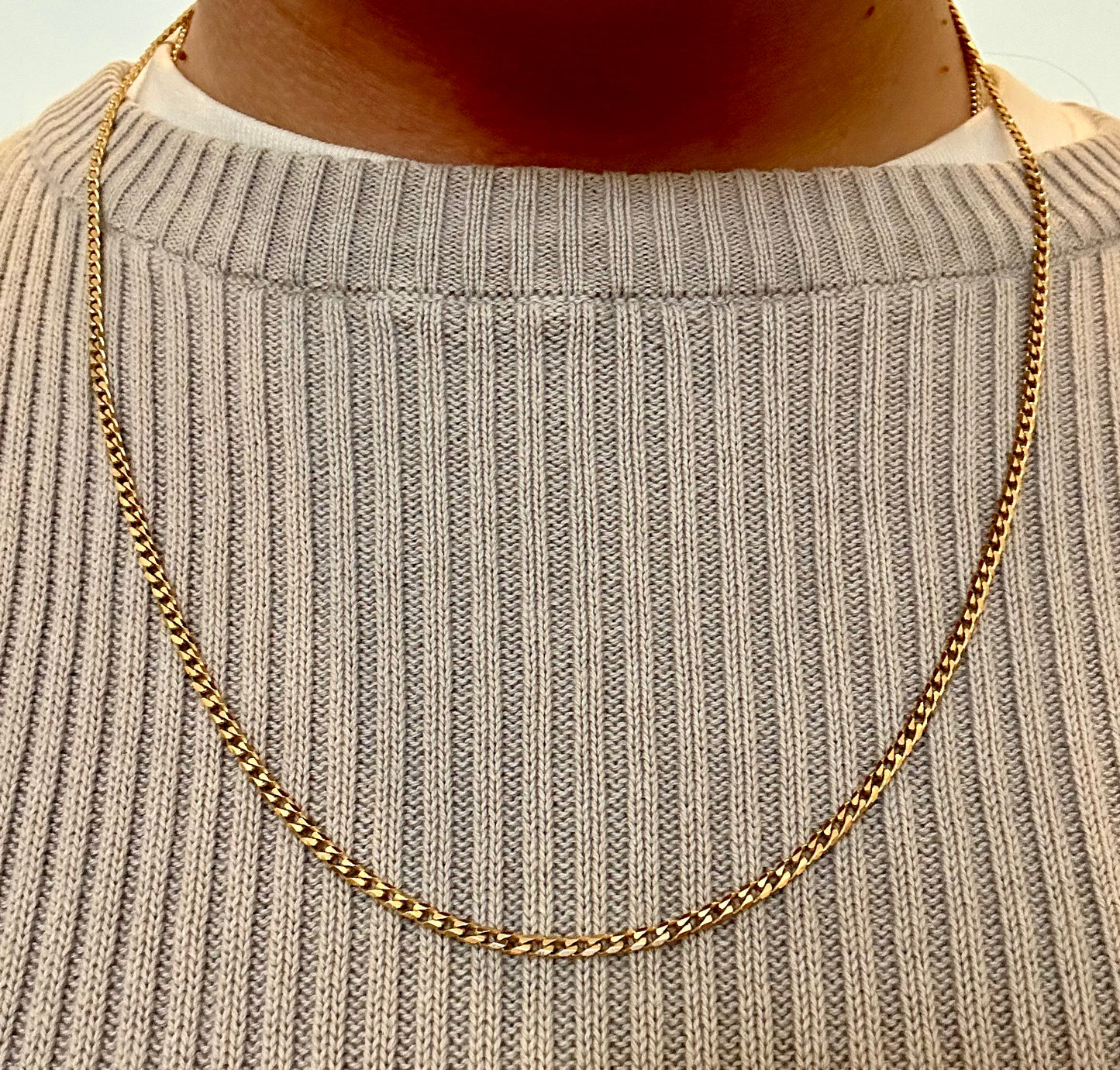 Vintage Curb Chain 9ct Gold 24 inch Necklace