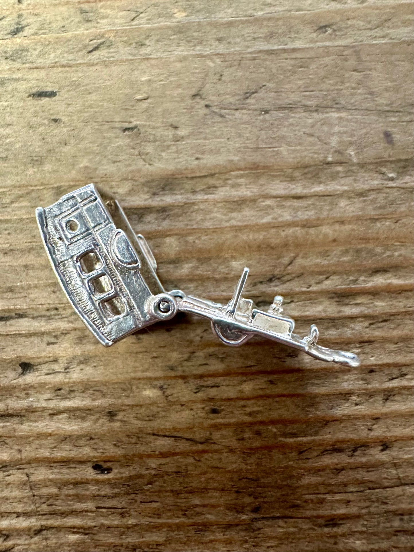 Vintage Articulated Caravan 925 Silver Charm Pendant