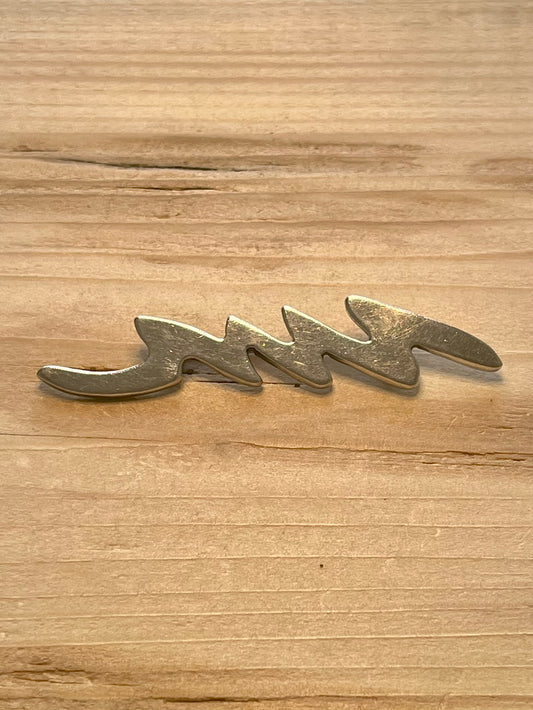 Abstract 1991 Zig Zag 925 Marked Aa Sterling Silver Brooch