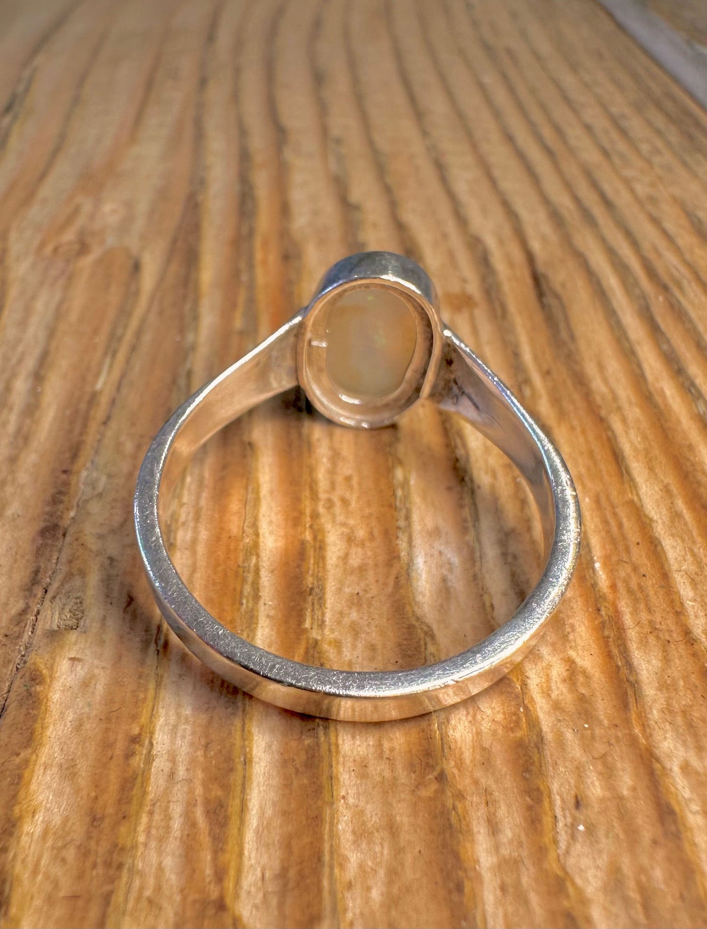 Opal 925 Sterling Silver Size X1/2 Ring