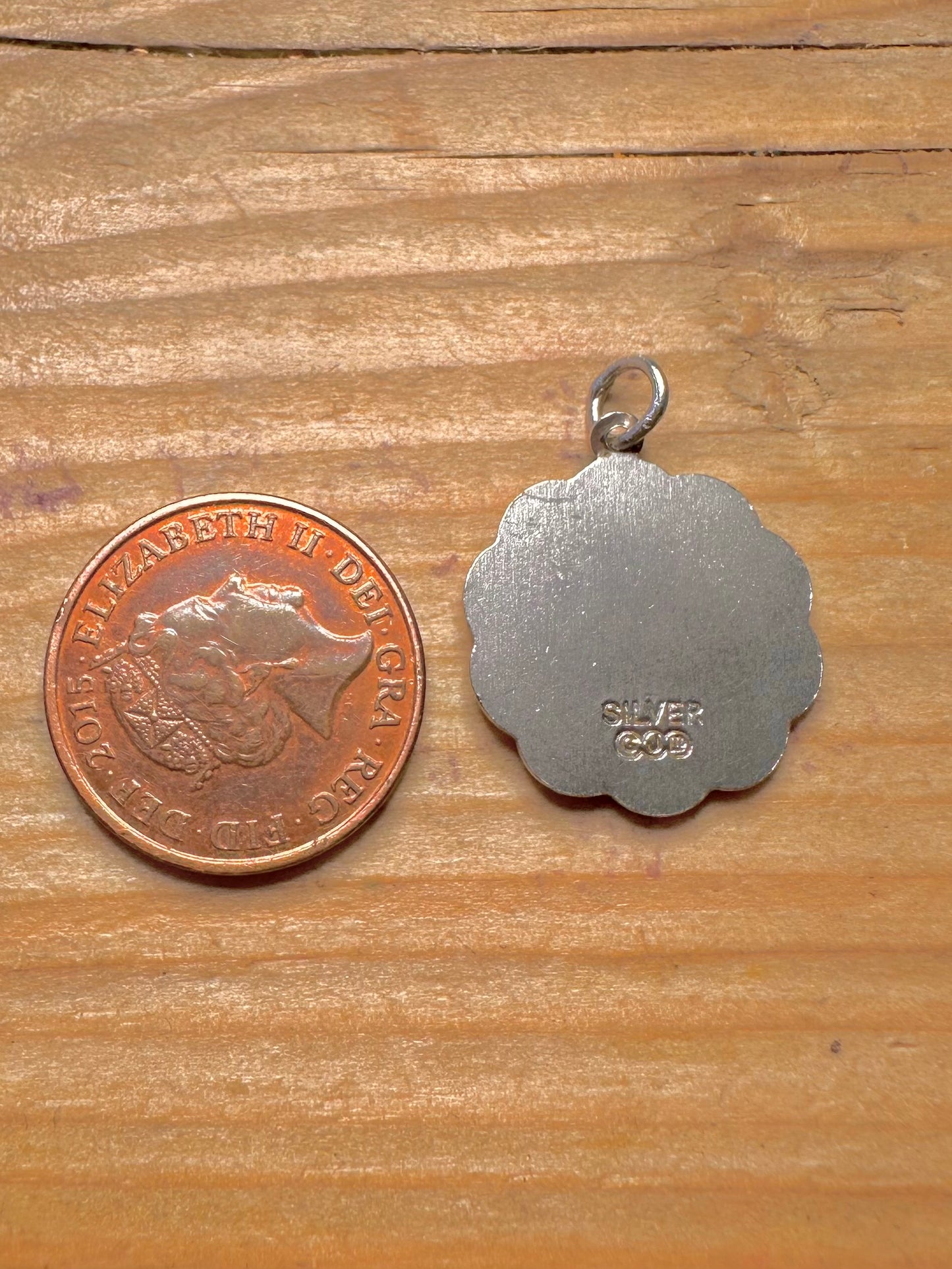 Vintage Georg Jensen St Christopher Textured 925 Sterling Silver Pendant