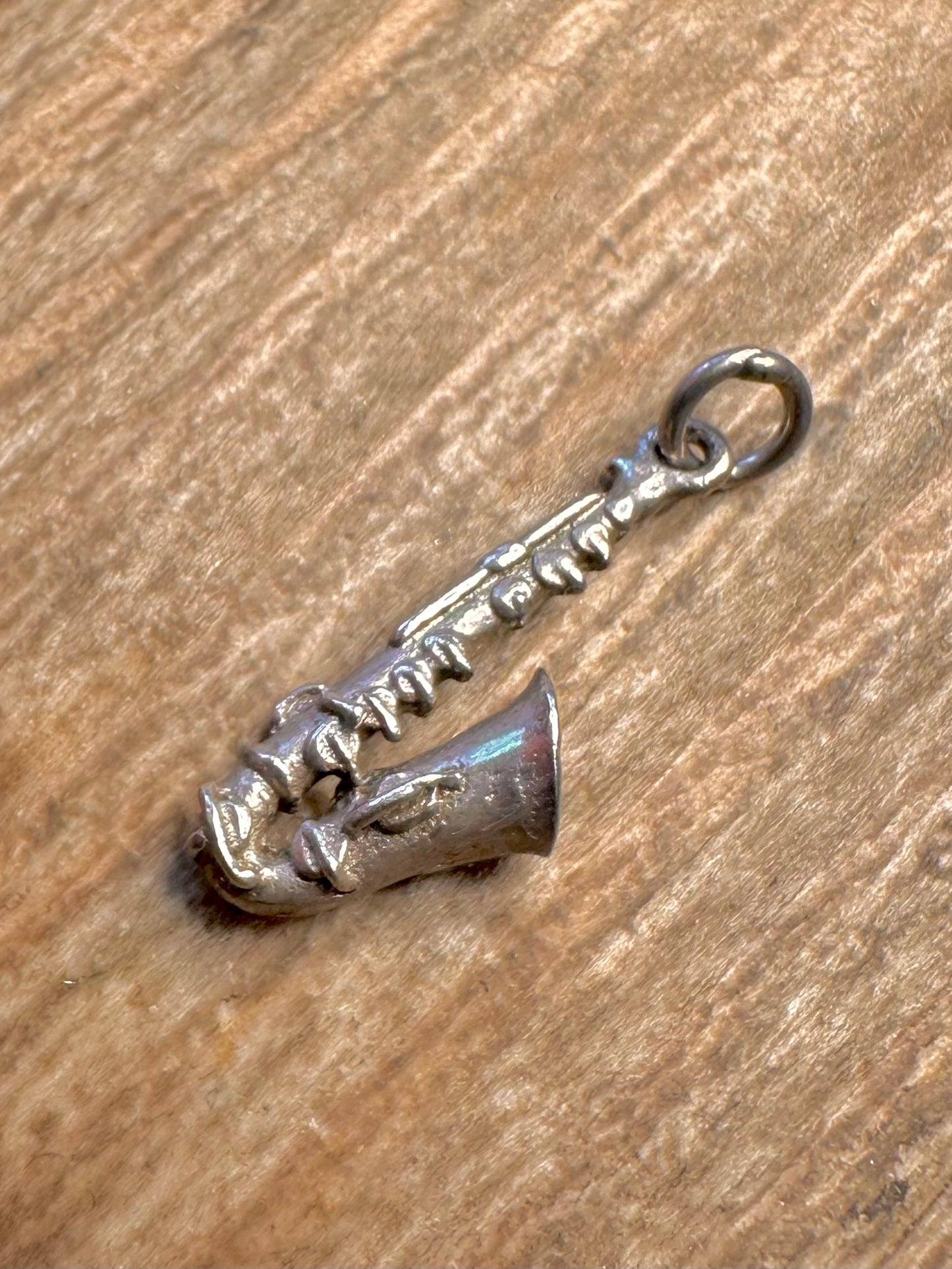 Vintage Saxophone 925 Sterling Silver Charm Pendant