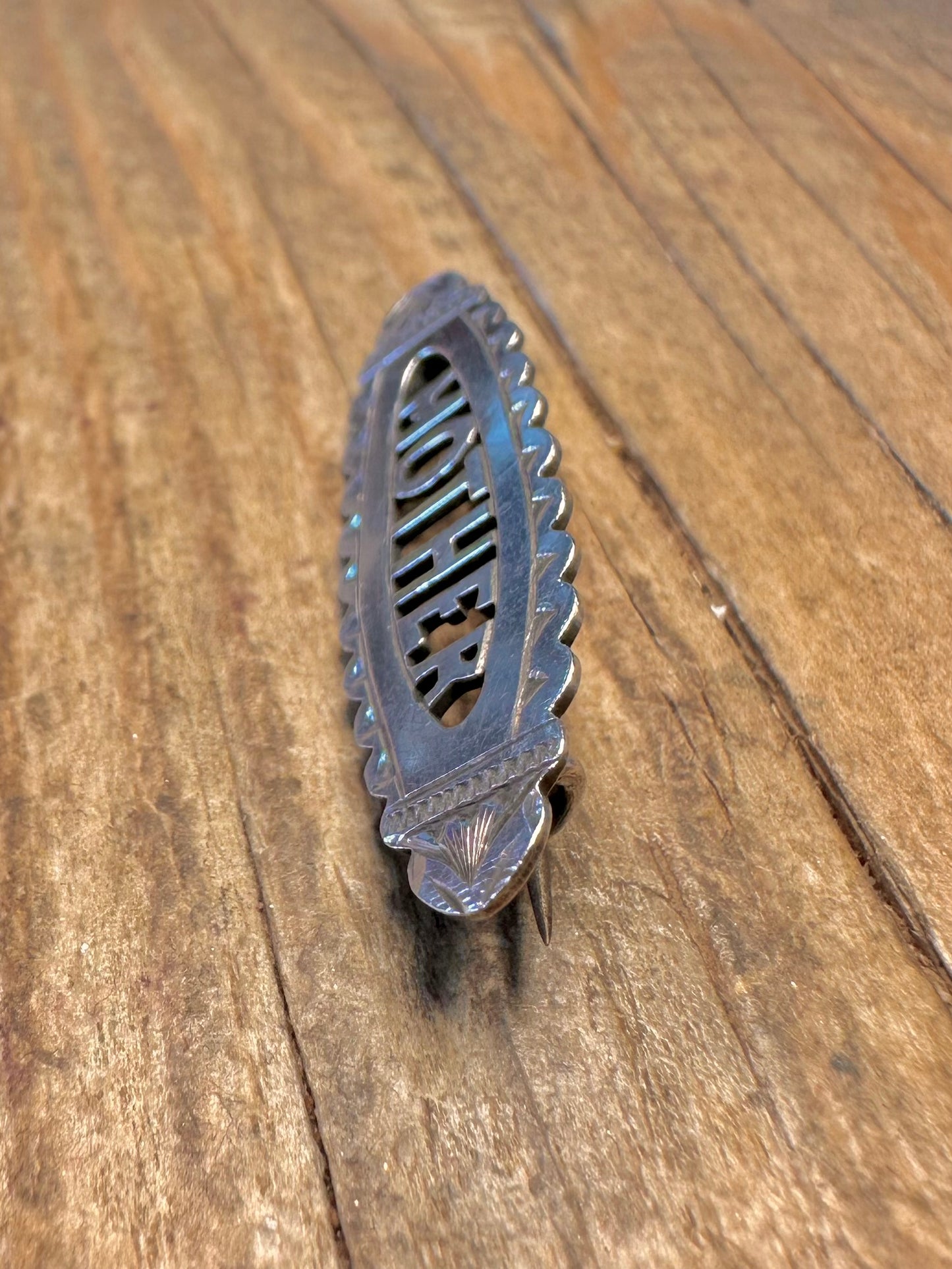 Mother Late 1900 to 1920’s 925 Sterling Silver Brooch