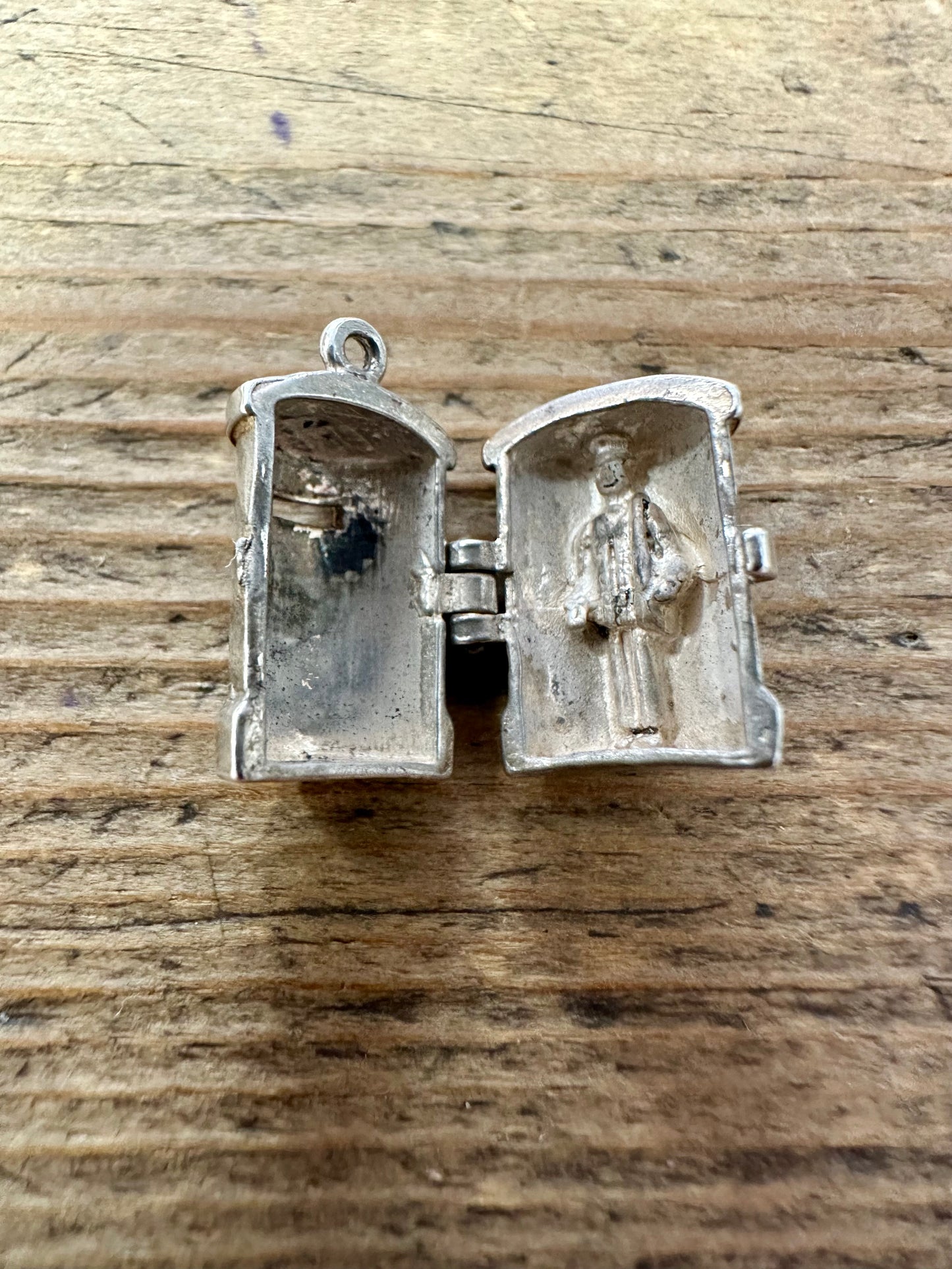 Vintage Royal Mail Post Box Silver Charm Pendant