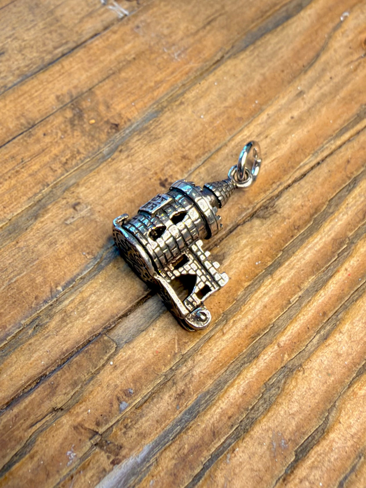 Bloody Tower Articulated with Executioner 925 Sterling Silver Charm Pendant