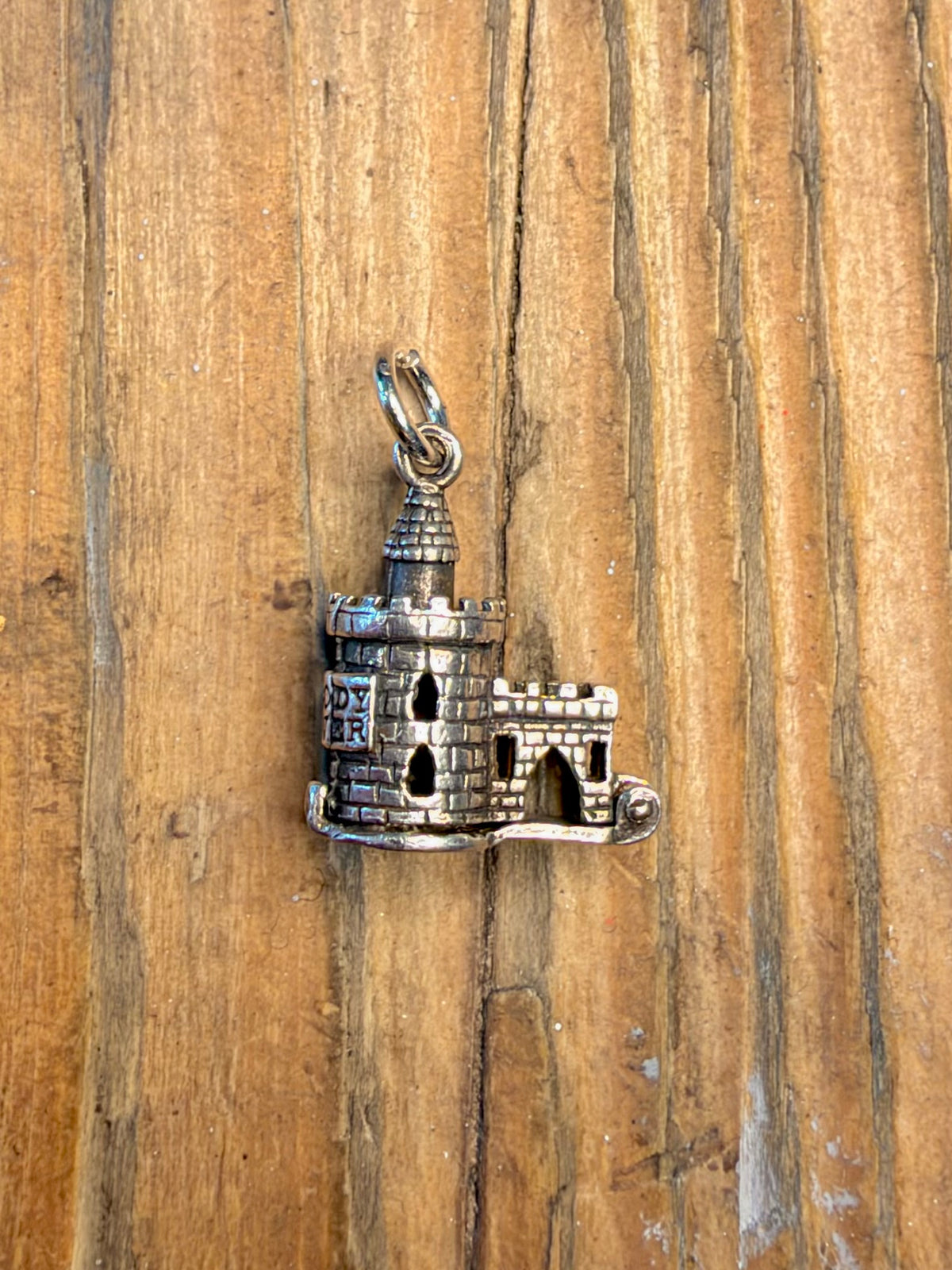 Bloody Tower Articulated with Executioner 925 Sterling Silver Charm Pendant