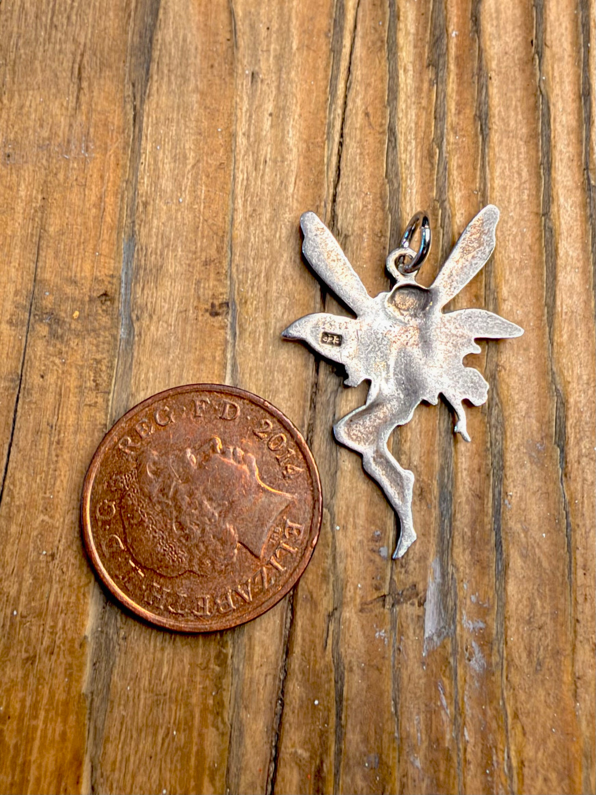 Art Nouveau Style Fairy 925 Sterling Silver Pendant