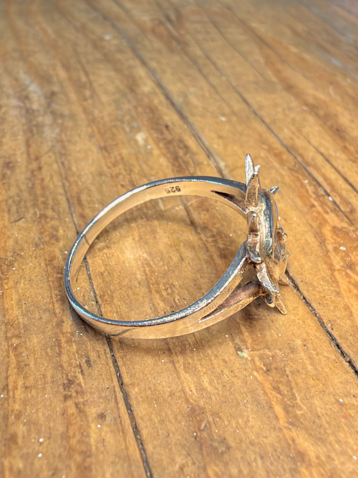 Sun Face 925 Sterling Silver Size S1/2 Ring