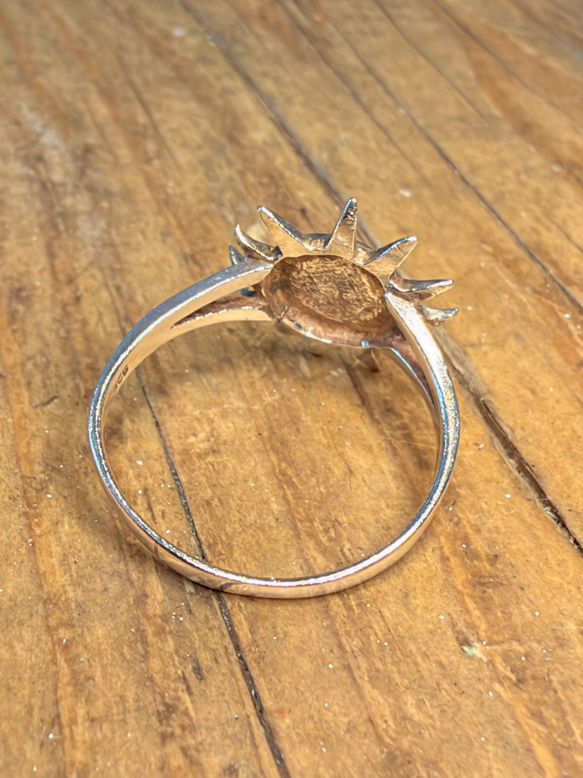 Sun Face 925 Sterling Silver Size S1/2 Ring