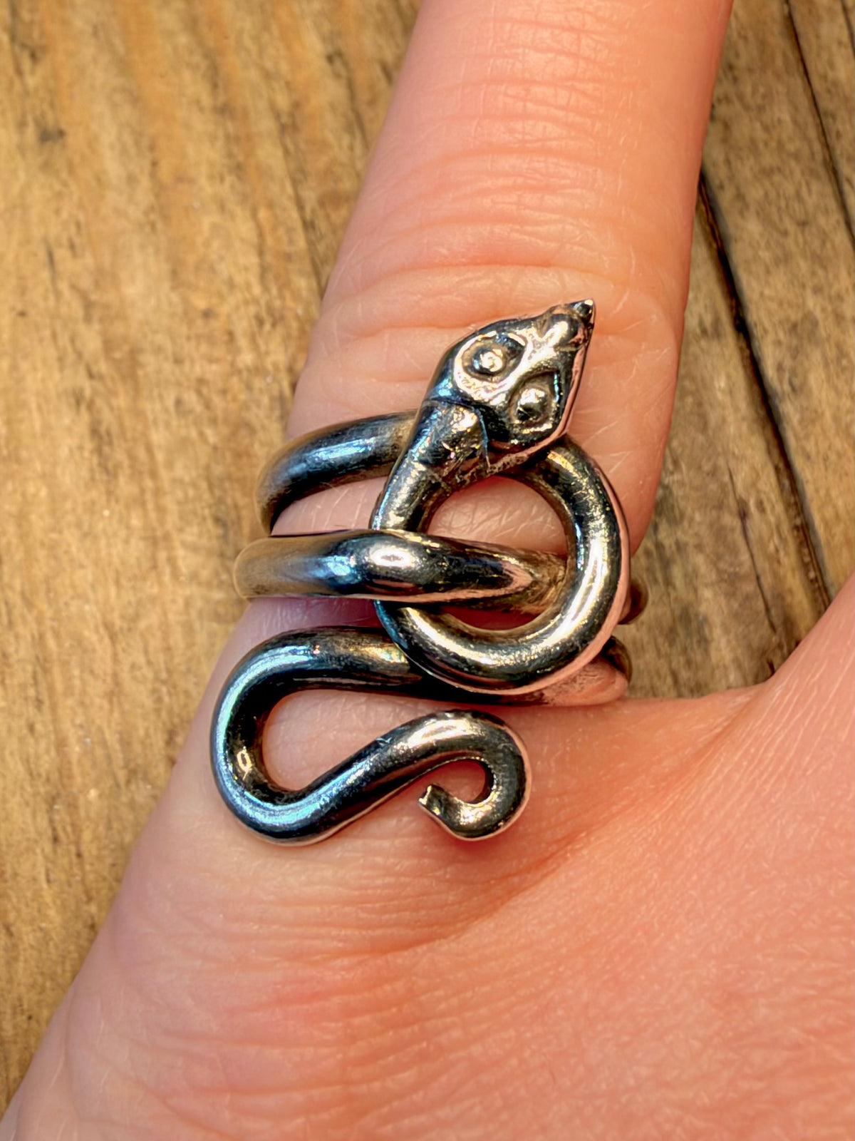 Coiled Snake 950 Silver Size L1/2 Ring