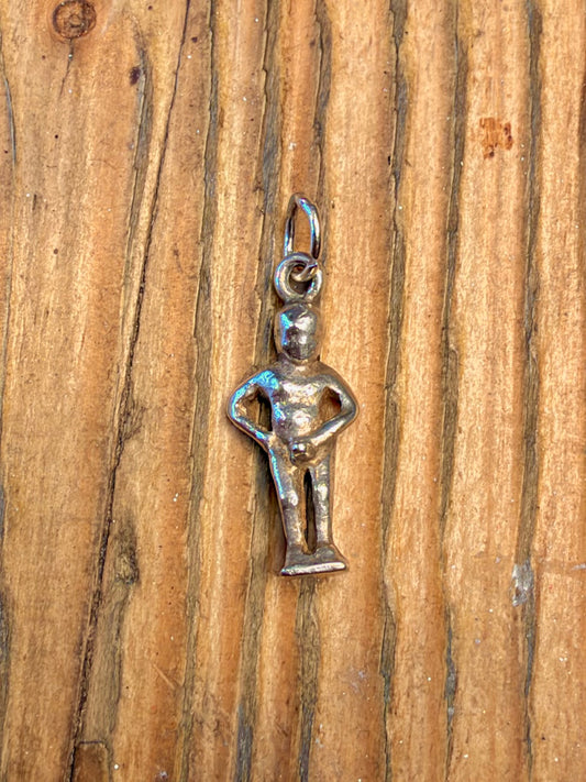 Manneken Pis Boy Sculpture 925 Sterling Silver Pendant