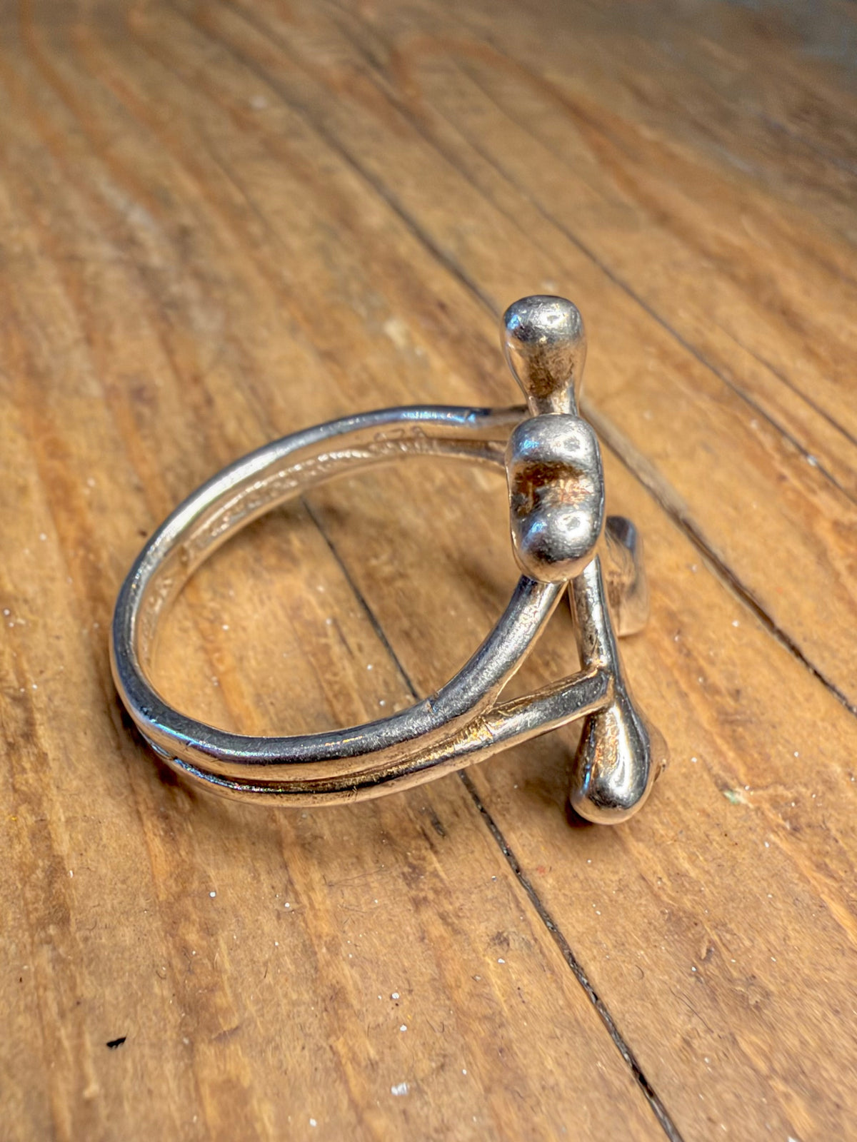 Cross Bone 925 Sterling Silver Size V1/2 Ring
