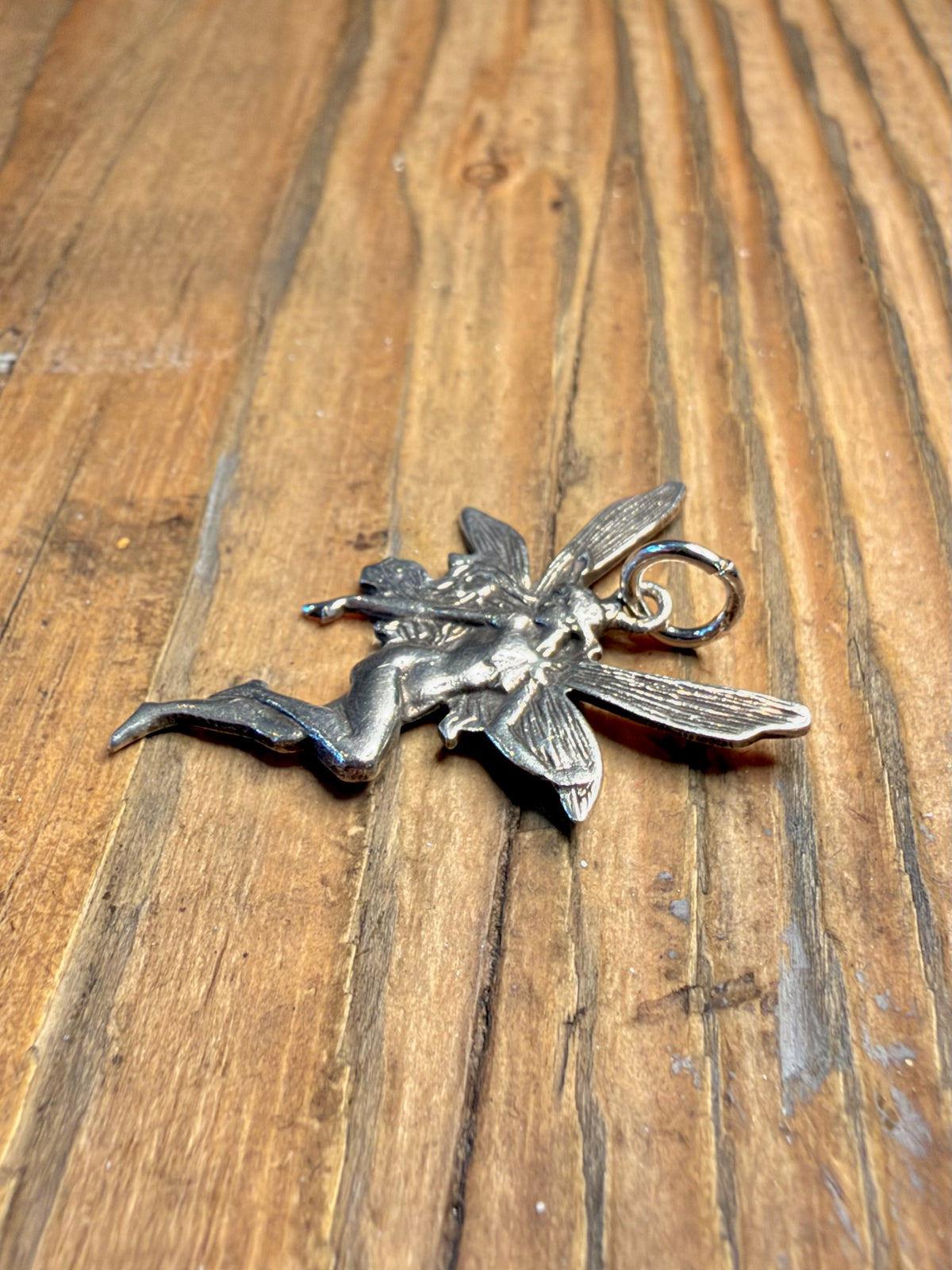 Art Nouveau Style Fairy 925 Sterling Silver Pendant