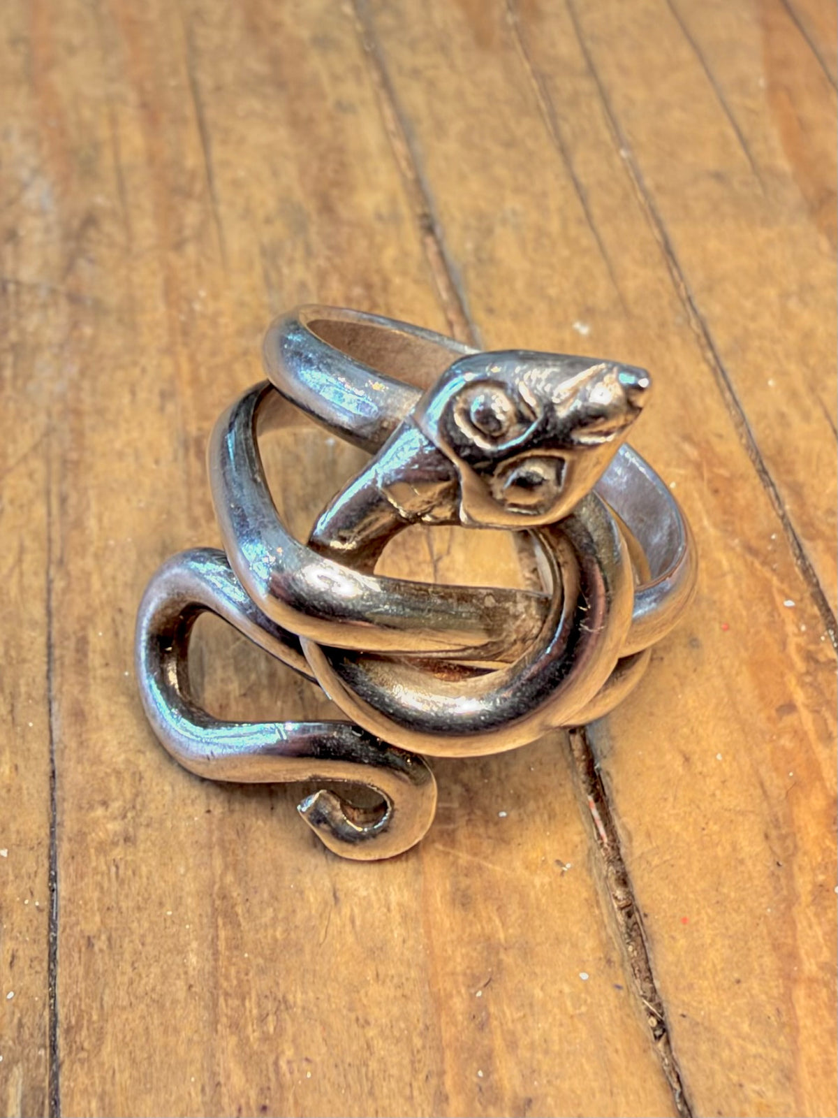 Coiled Snake 950 Silver Size L1/2 Ring